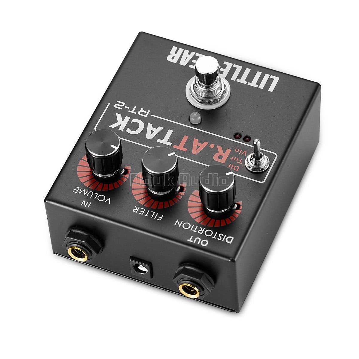 Pedal de Distorsión Nobsound Little Bear LED RAT Tack Guitarra Bajo