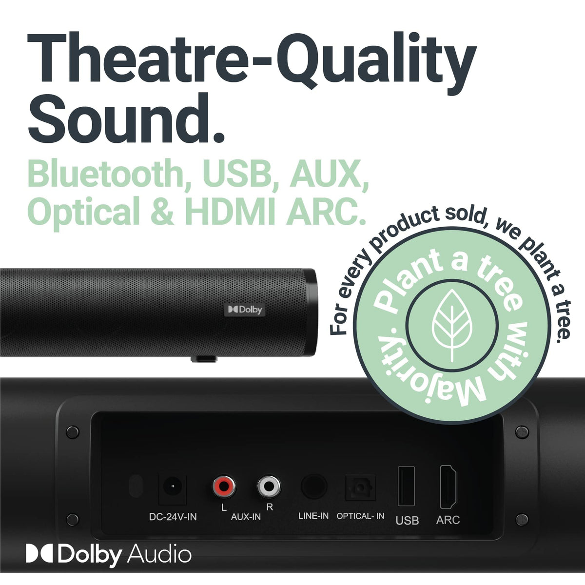Sistema de Audio 5.1 Majority Everest Negro con Sonido Envolvente y Dolby Audio para el Hogar