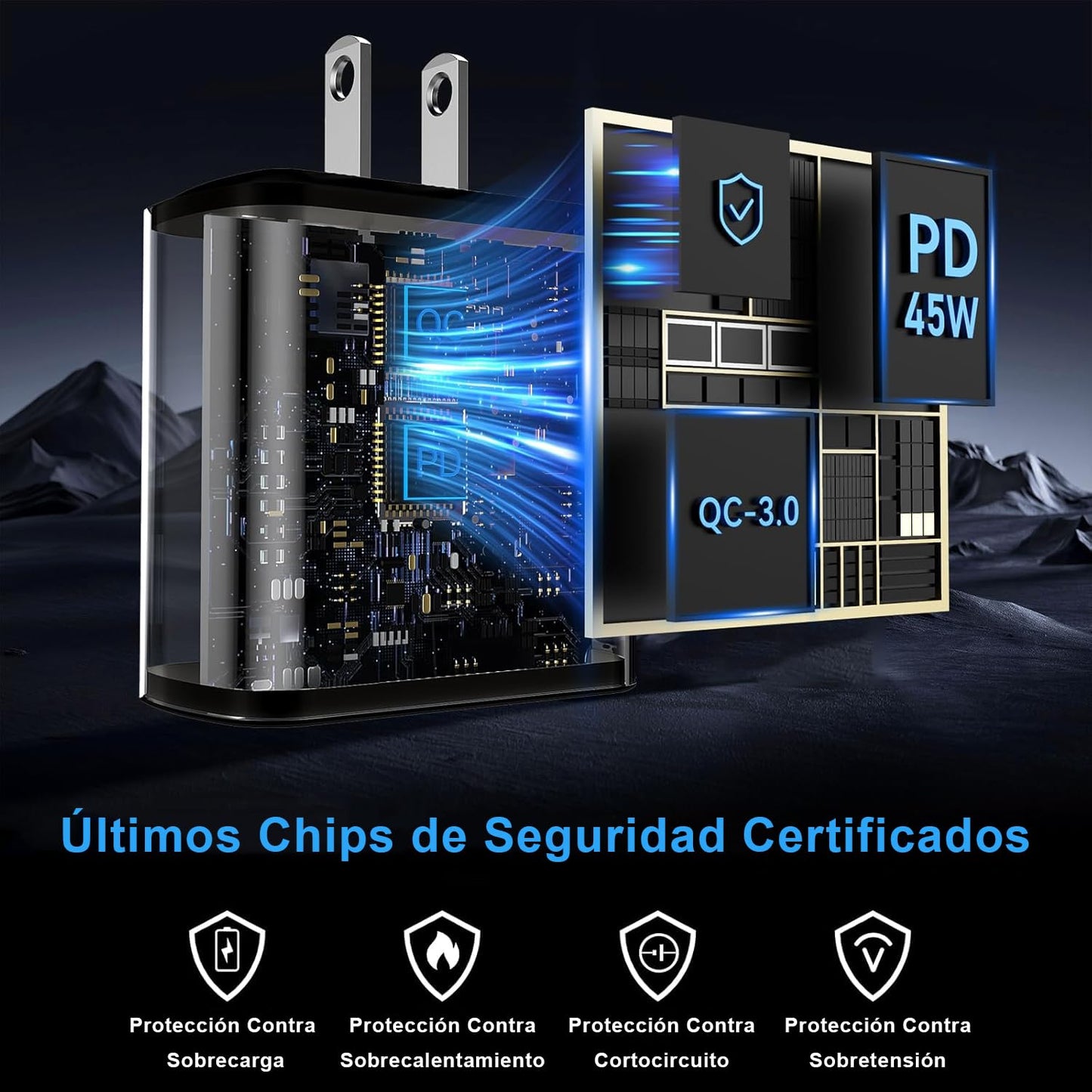 Lifedance 2 Piezas Cargador Tipo C, Cargador 45W Carga Rápida, para Galaxy S25 Ultra/S25/S24 Ultra/S24/S23 Ultra/S23/S22/S21 /Note 10/Note 20/S20, Galaxy Tab S10/S9/S8,con un Cable de 1,5mtr (Negro)