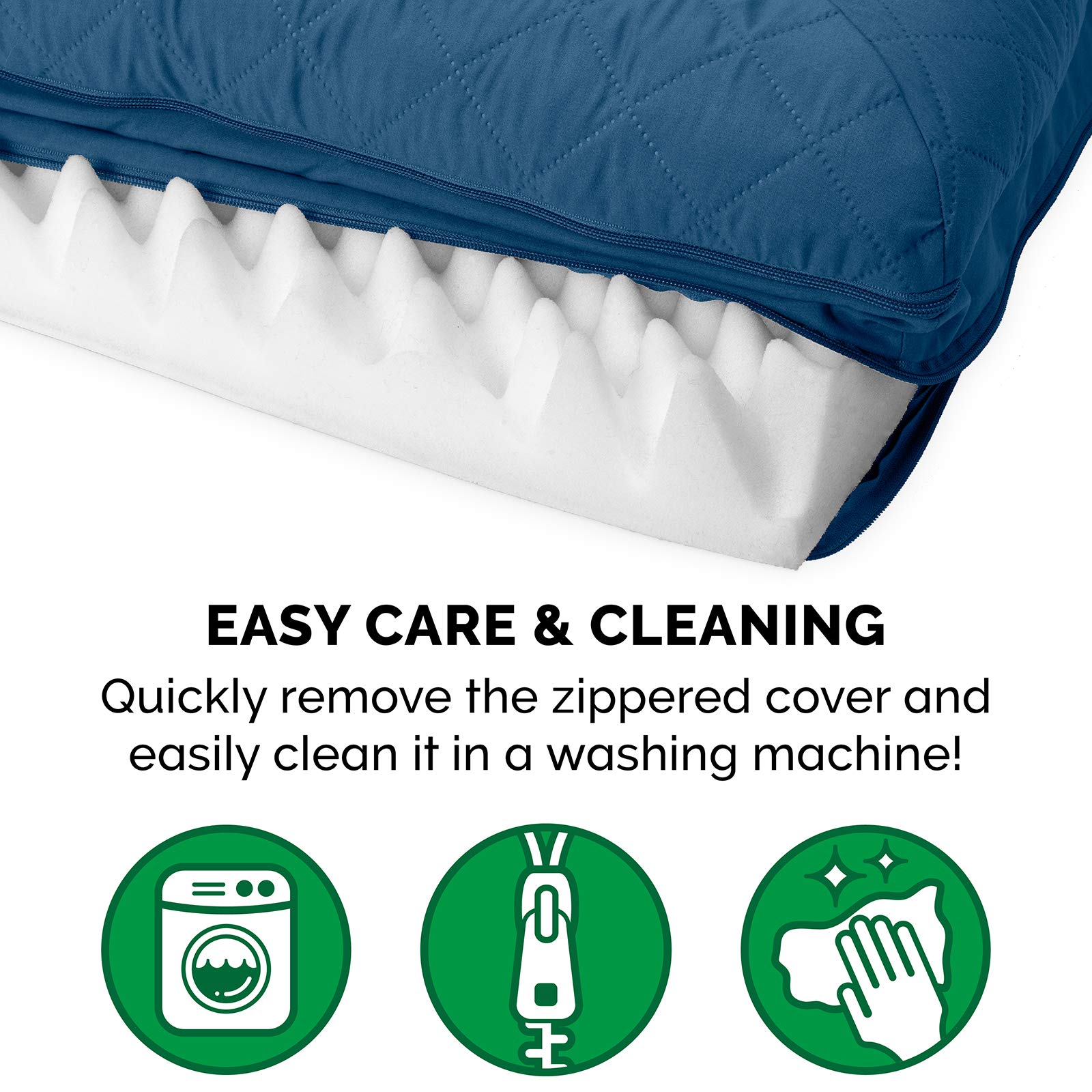 Furhaven Pet - Sofá ortopédico acolchado FurHaven Jumbo para perros y gatos, azul marino