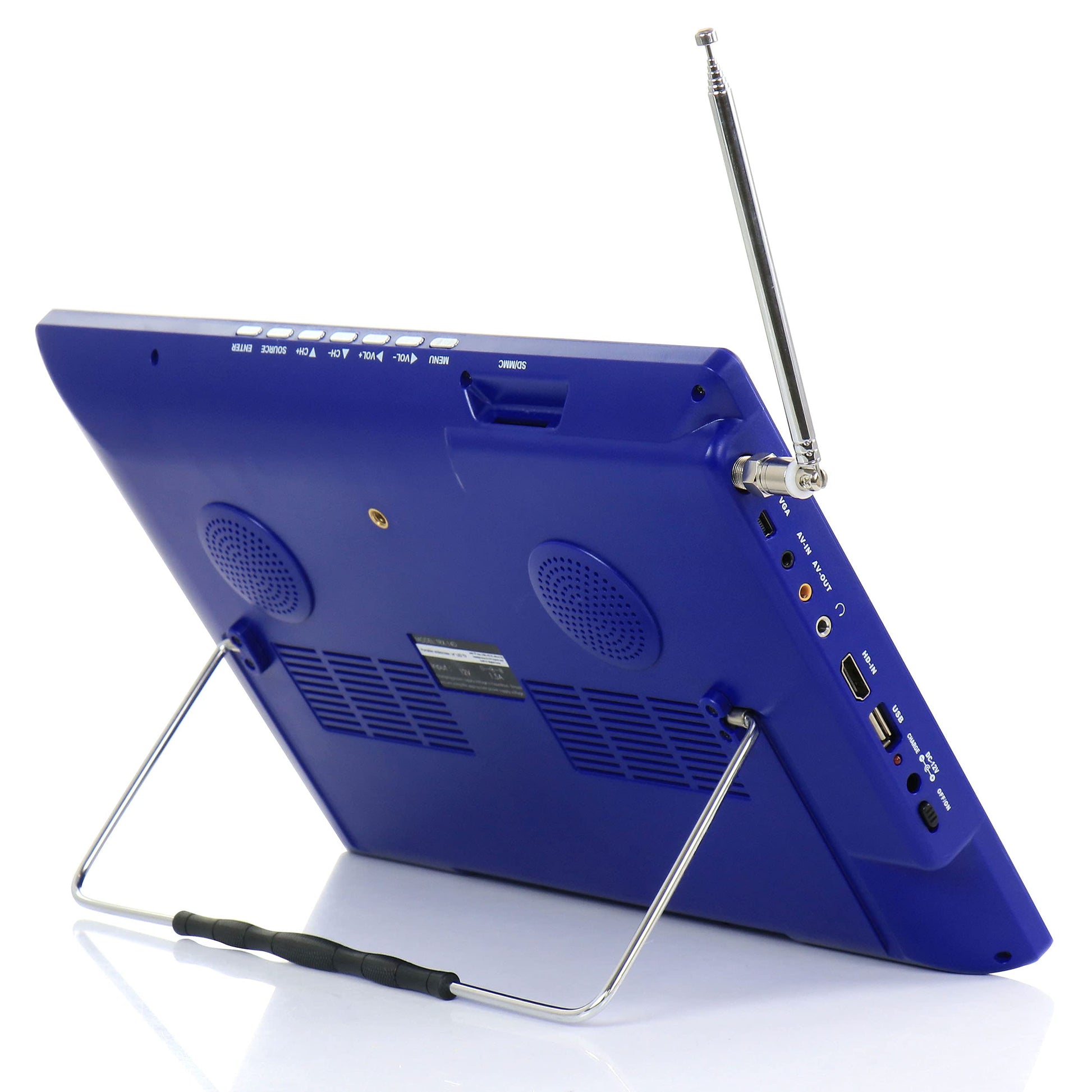 Televisor LED Portátil Trexonic Azul Recargable de 14 Pulgadas con Sintonizador Digital Integrado