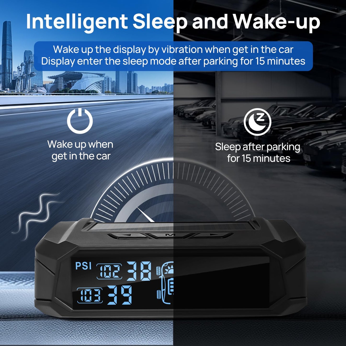 Sistema de Monitoreo de Presión de Neumáticos Masoll Negro con Cargador Solar y 4 Sensores para RV