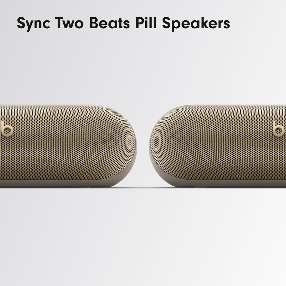 Altavoz Bluetooth Beats Pill Oro Campagne Resistente al Agua con Cargador Inalámbrico USB-C y Micrófono Integrado para Apple y Android Reacondicionado
