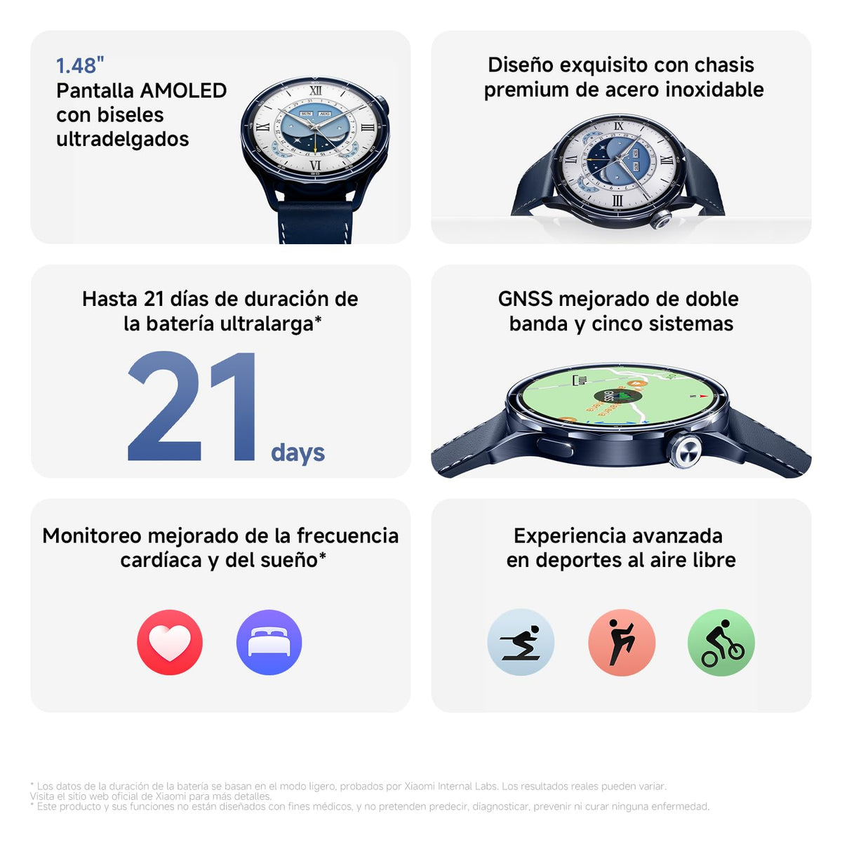 Reloj Xiaomi S5 46mm Plata con GPS y NFC