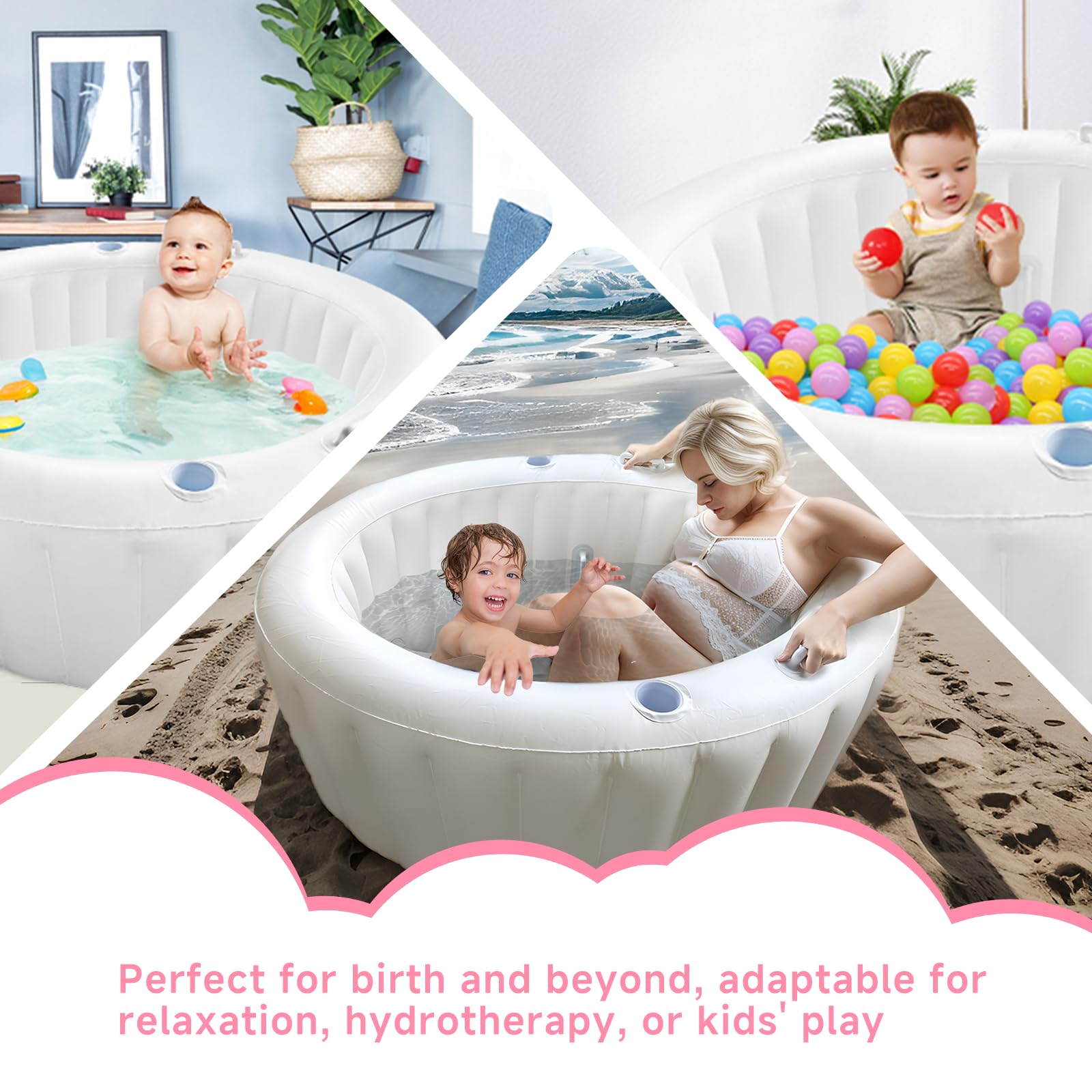 Piscina de Nacimiento Premium Malvavisco Multifuncional para Relajación y Natación