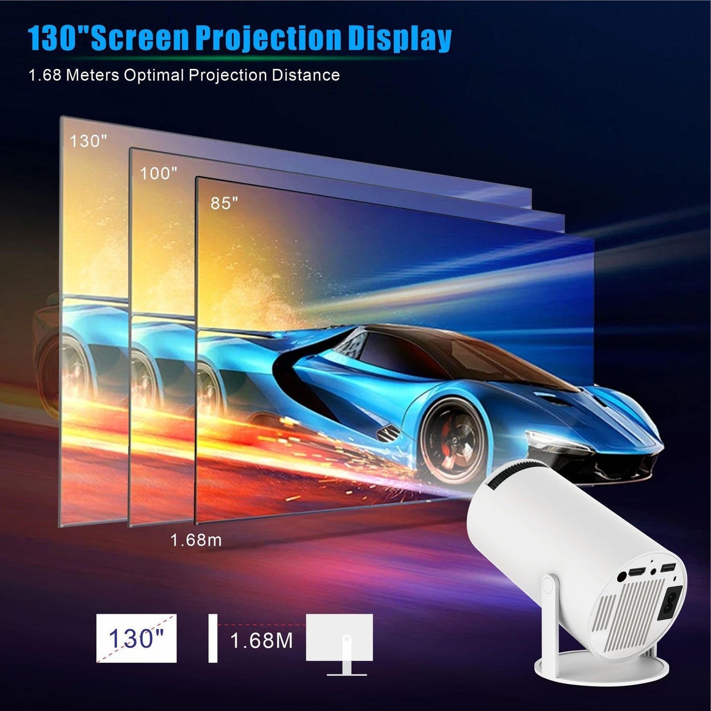Mini Proyector WiFi 6 BT5.0 Android 11.0 pro Cine en Casa 4K