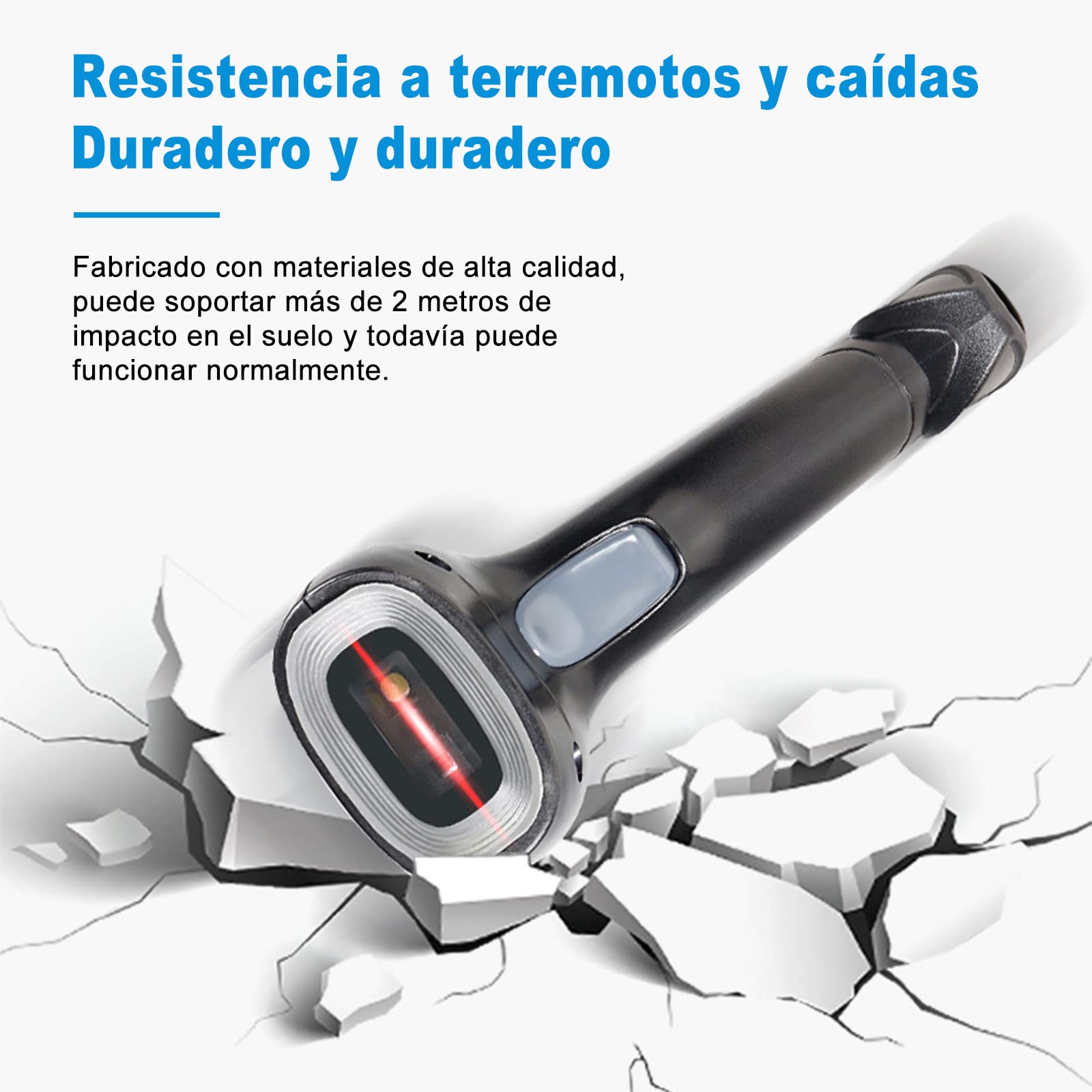 Escáner de Código de Barras Inalámbrico y Alámbrico con USB para Puntos de Venta con Soporte