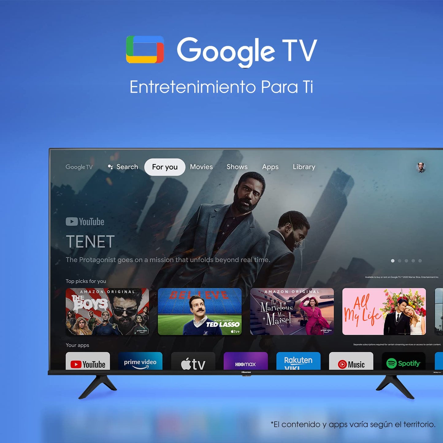 Hisense Pantalla 65" 4K Smart TV LED 65A6H Google TV (2022) (Reacondicionado)