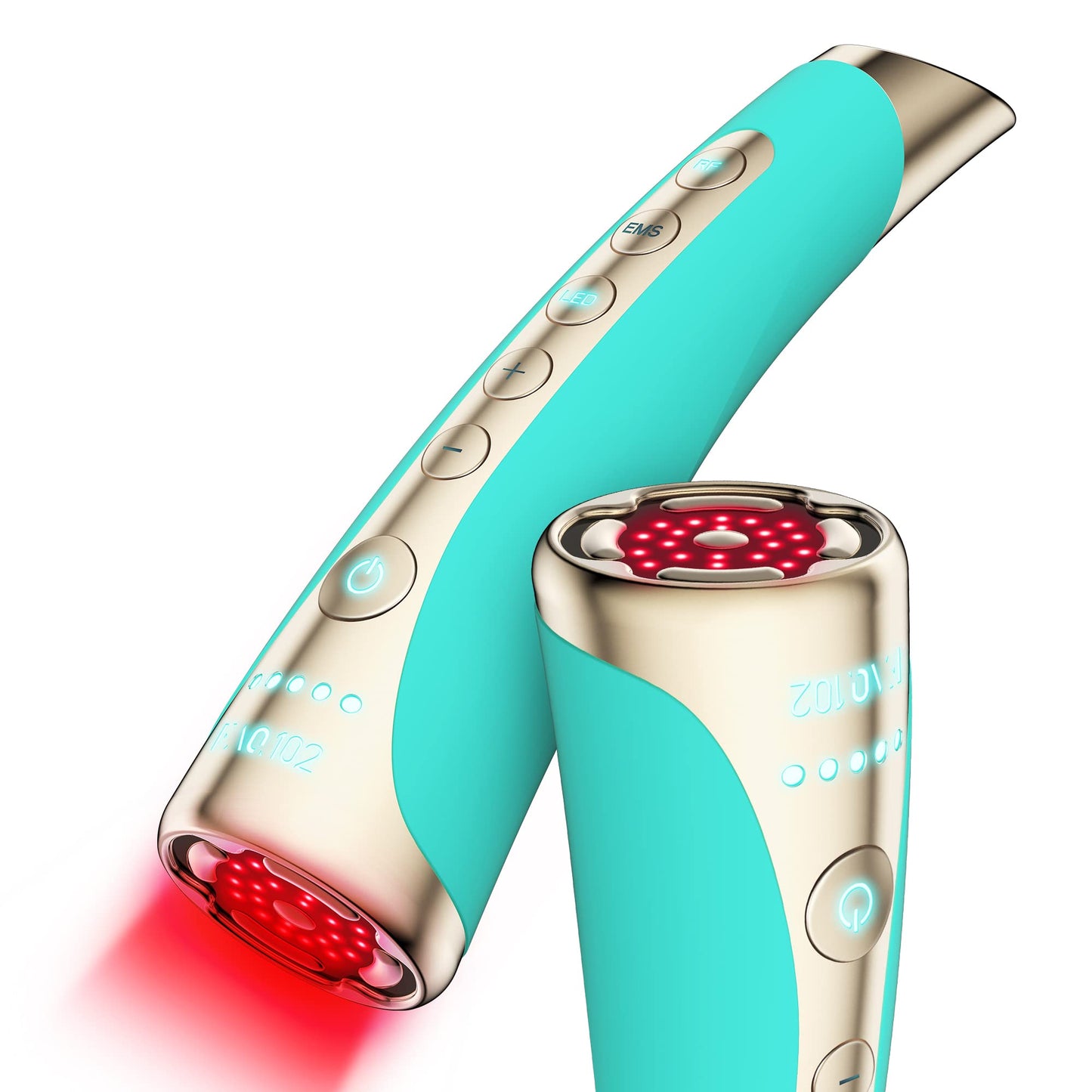 FAQ 102 - Radiofrecuencia facial - Masajeador facial reafirmante - Luz roja LED para el cuidado de la piel - Alta frecuencia para tonificación - Tratamiento antiarrugas - Topaz