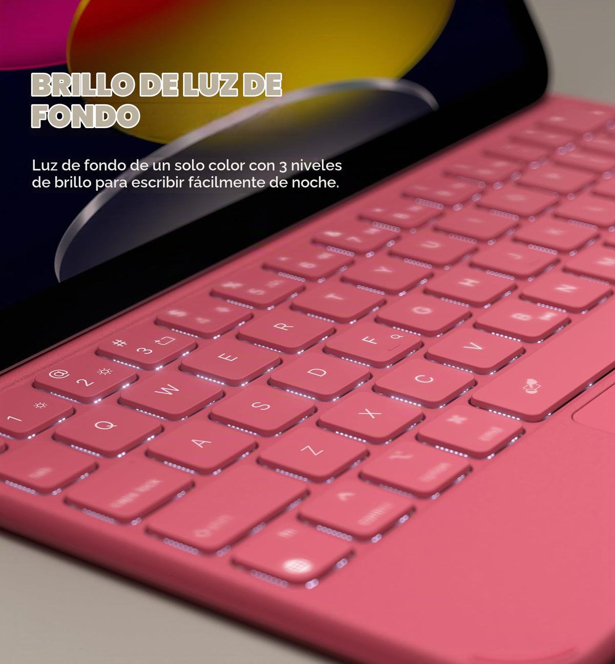 Funda para iPad Dexnor A16 11 Pulgadas Ultradelgada con Teclado Magnético y Retroiluminación
