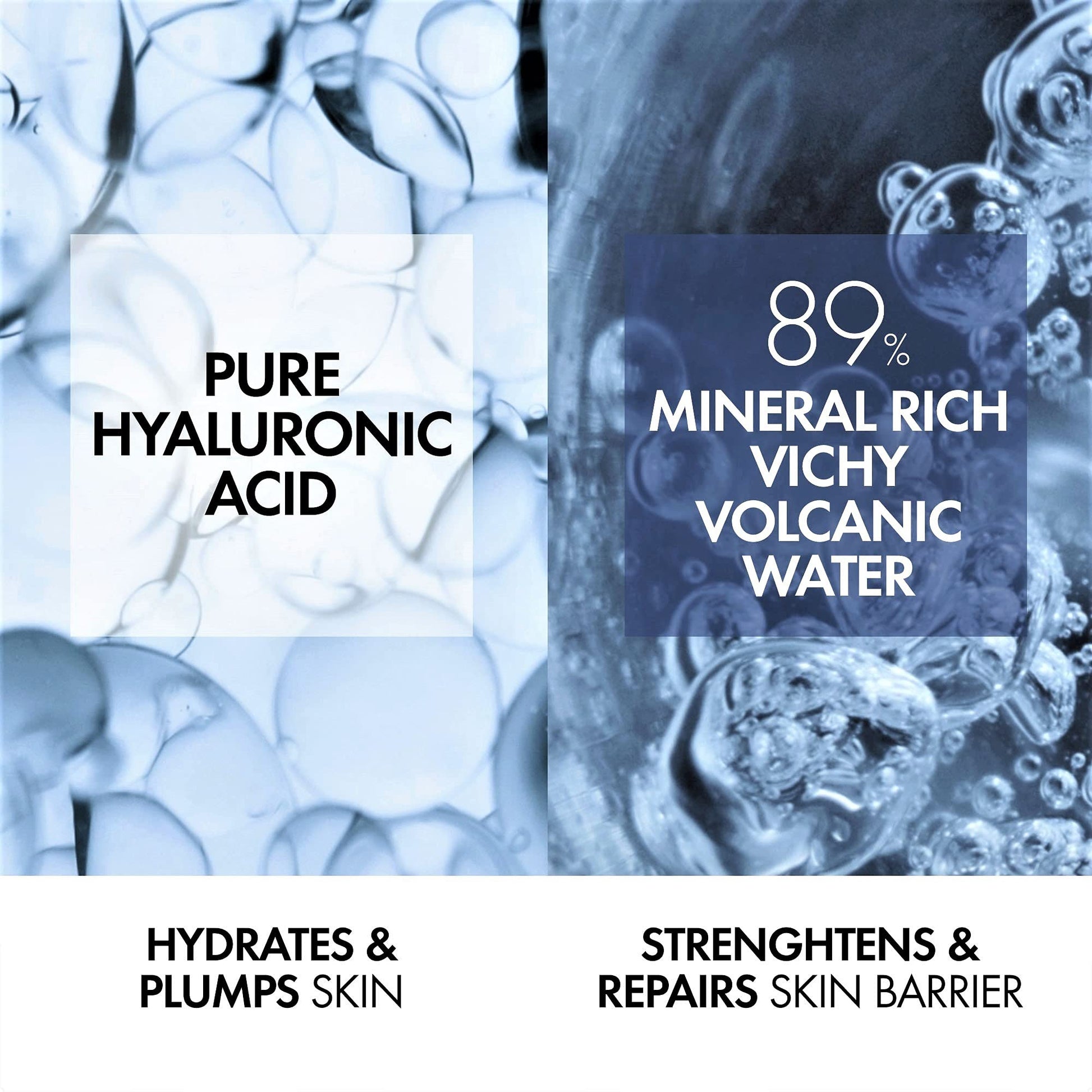 Vichy Mineral 89 probiotic fractions: serum regenerador & reparador para piel estresada + Minéral 89 - Ácido Hialurónico en suero diario para rostro que fortalece e hidrata la piel