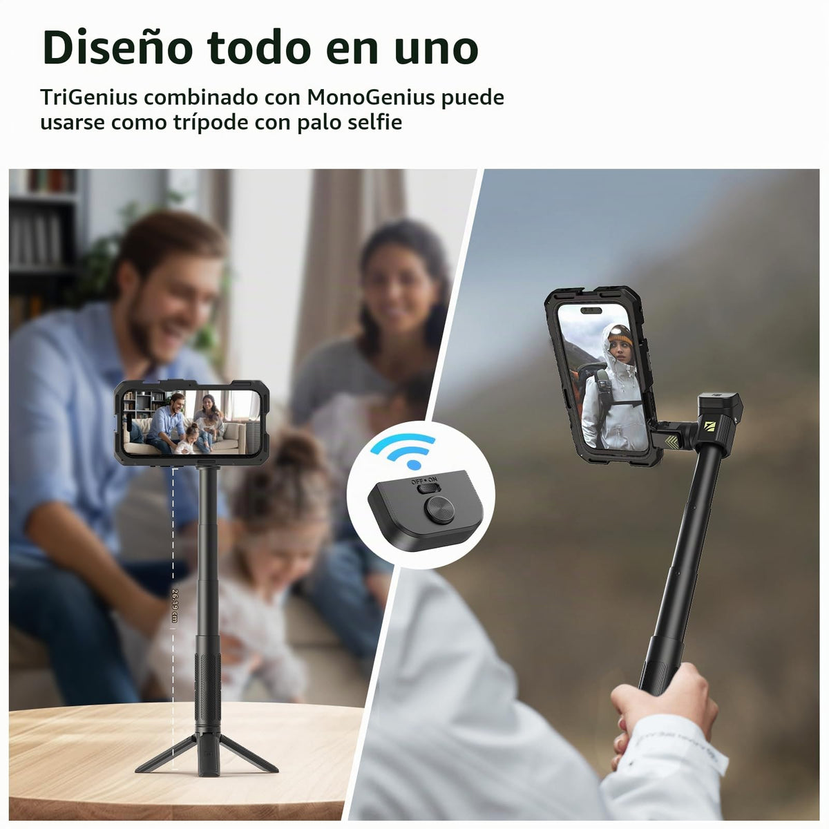 Rig Cage Freewell iPhone 16 Pro Negro Configuración sin Herramientas con Asas Multifuncionales y Control Remoto Bluetooth