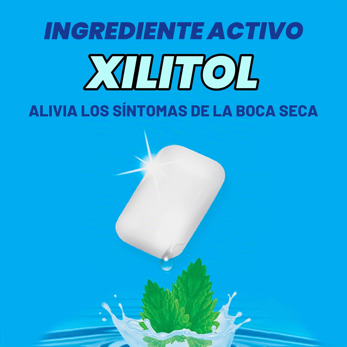 Goma Humectante ACT con Xylitol Menta Sin Azúcar 20 Piezas