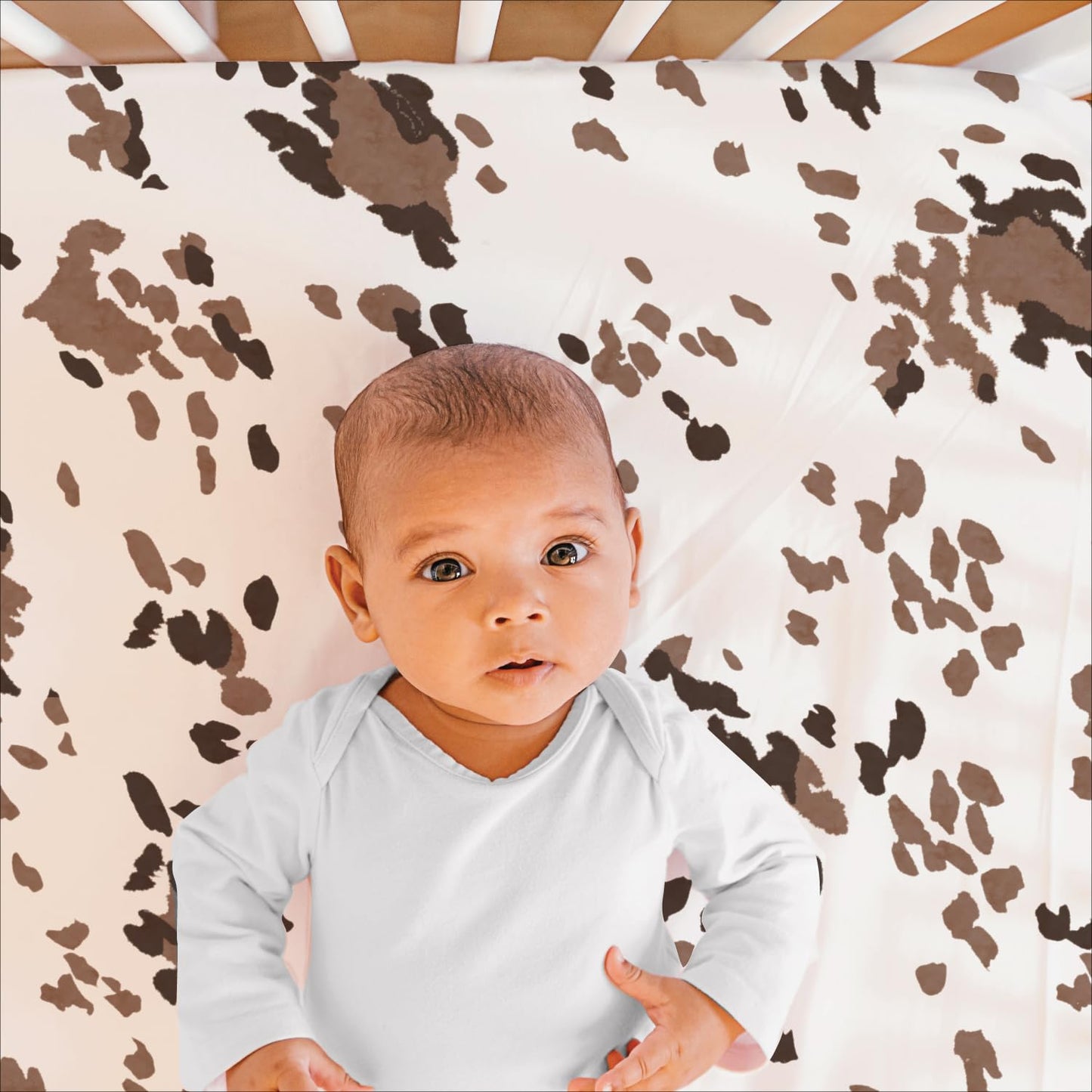 The Peanutshell - Juego de cama de 3 piezas para cuna de bebé para niños y niñas, juego de cama de bebé recién nacido, bebé y niño pequeño, decoración con sábana bajera para cuna, volantes contra el