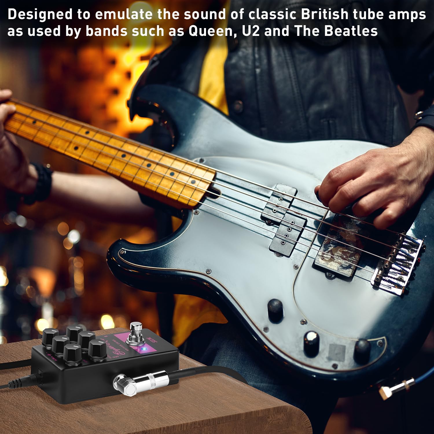 Pedal de Efecto de Guitarra Eléctrica SATONE S812 Rosa Overdrive de Campana Británica Classic British Chime