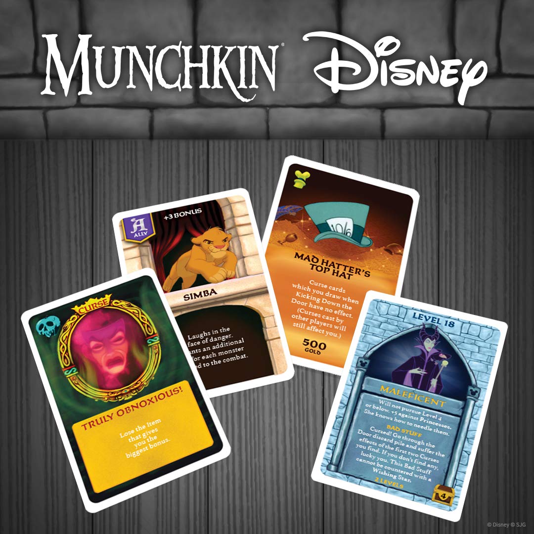 Juego de Cartas USAOPOLY Munchkin Disney con Personajes y Villanos