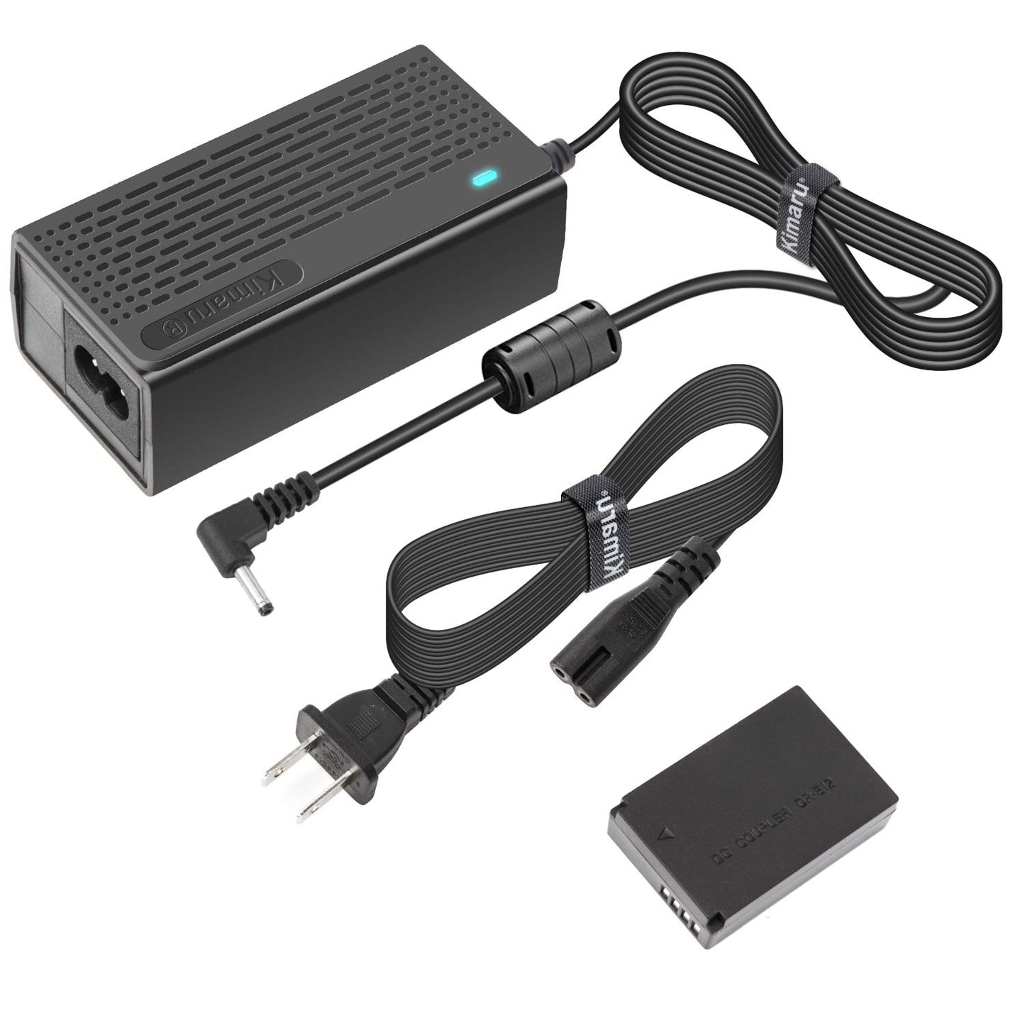 Kimaru LP-E12 Dummy Battery ACK-E12 Adaptador de corriente CA DR-E12 Kit de acoplador CC para cámaras Canon EOS M50 Mark II, M50, M200, M100, M10, M2, M