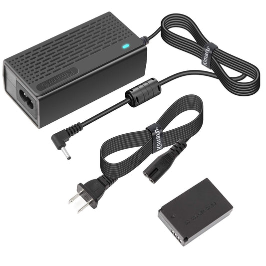 Kimaru LP-E12 Dummy Battery ACK-E12 Adaptador de corriente CA DR-E12 Kit de acoplador CC para cámaras Canon EOS M50 Mark II, M50, M200, M100, M10, M2, M