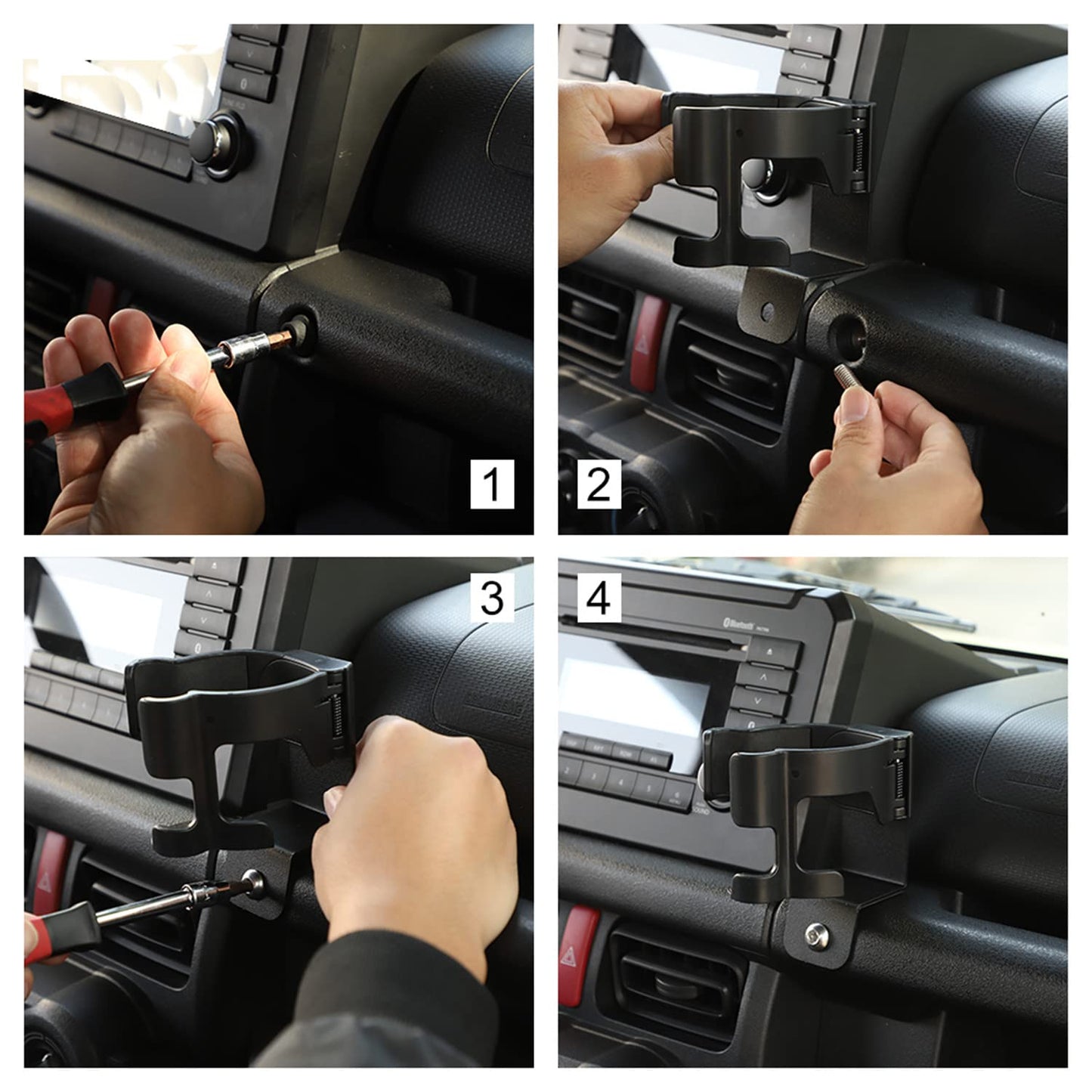 Soporte de Teléfono Suzuki Jimny JB64 JB74W Negro Multifunción 2019-2023