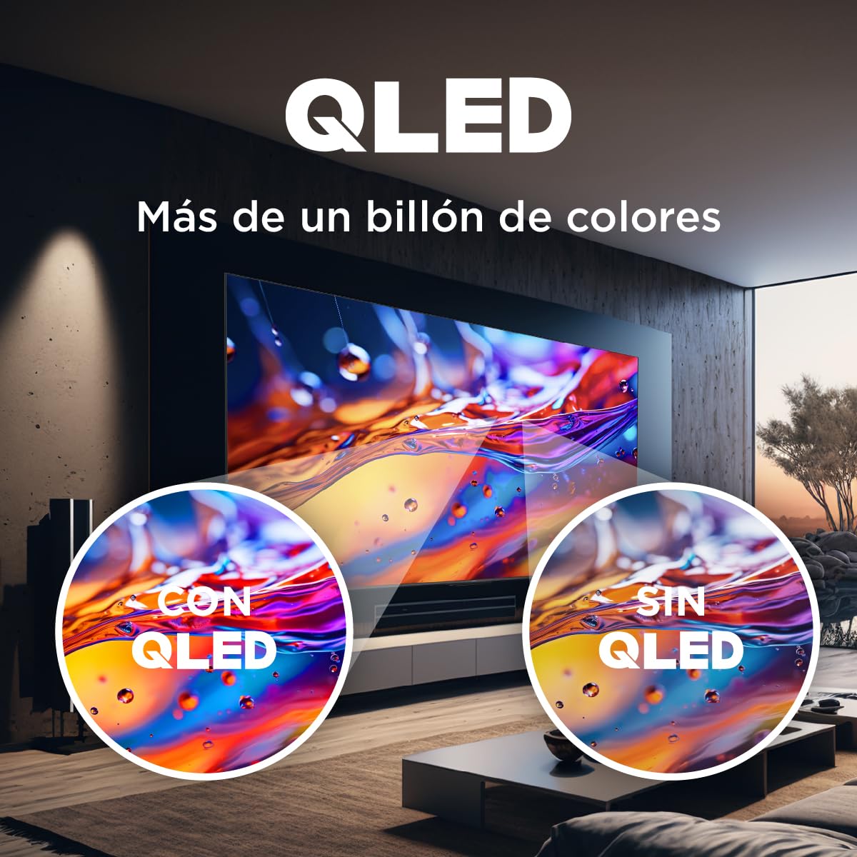 TCL Smart TV Pantalla 55" 55Q650G Google TV QLED Compatible con Alexa