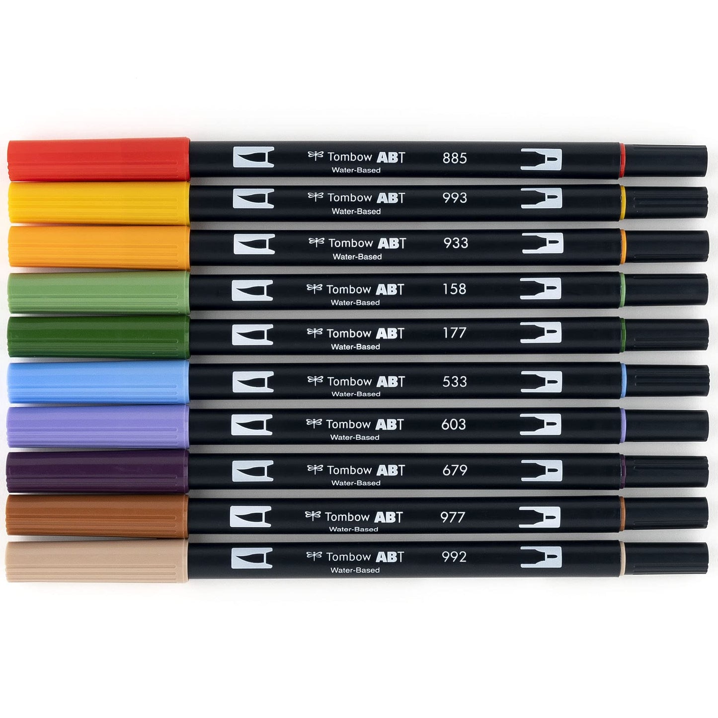 Rotuladores Artísticos Tombow Secundarios Doble Pincel Paquete de 10