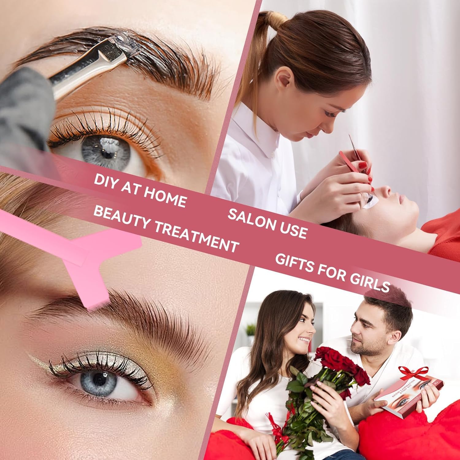 Kit de Levantamiento y Coloreado de Cejas Kit de Laminación de Cejas con Color Negro Elevación Rápida y Coloración Voluminosa con Herramientas Completas DIY Eyebrow Perm Use at Home & Salon Supplies (B)
