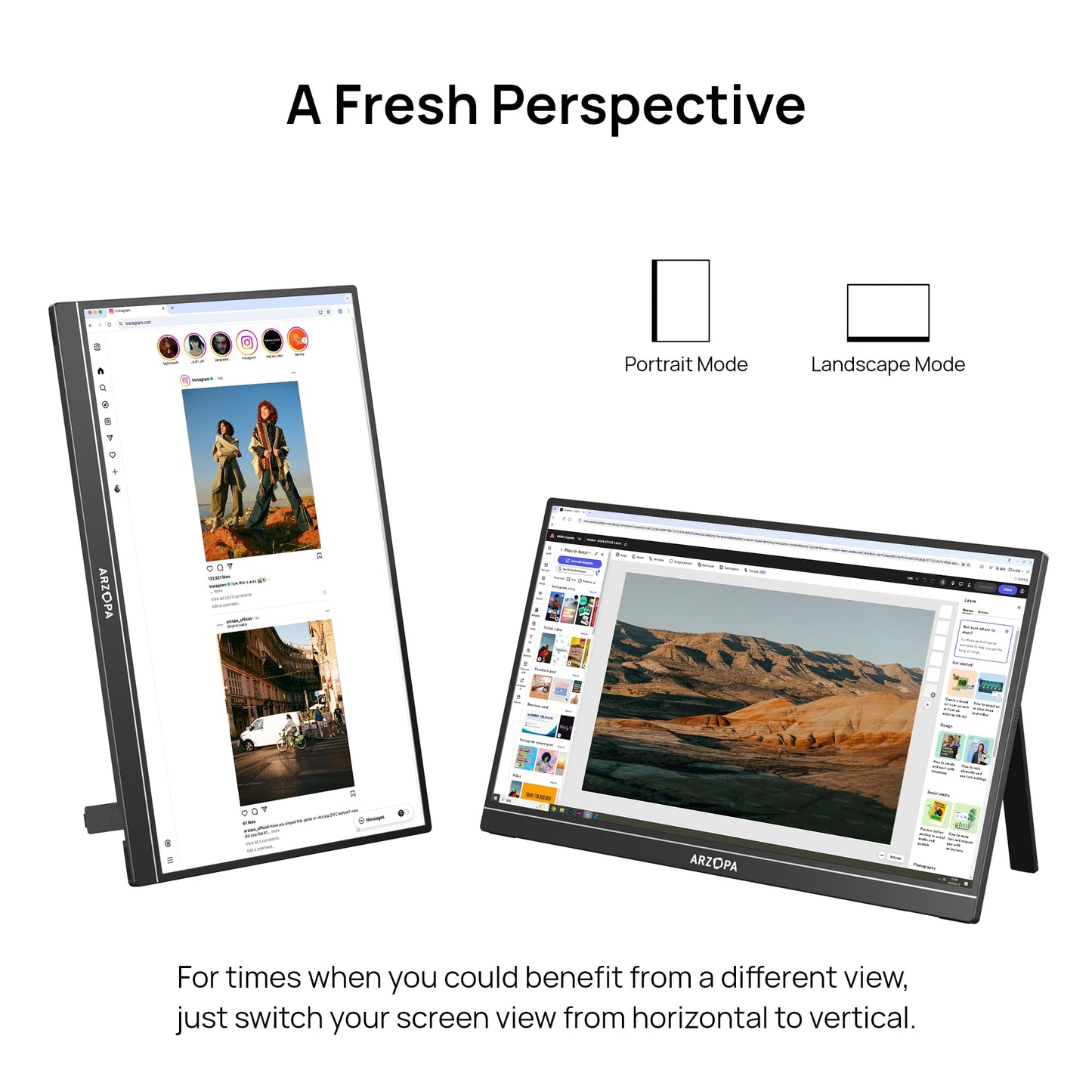 ARZOPA Monitor Portátil 17.3", 1080P FHD 103% sRGB IPS Monitor Portátil Monitor Gaming Soporte Integrado HDMI USB C Pantalla Externa con Altavoces Duales para PC Mac Teléfono Xbox Switch PS5 - A1M