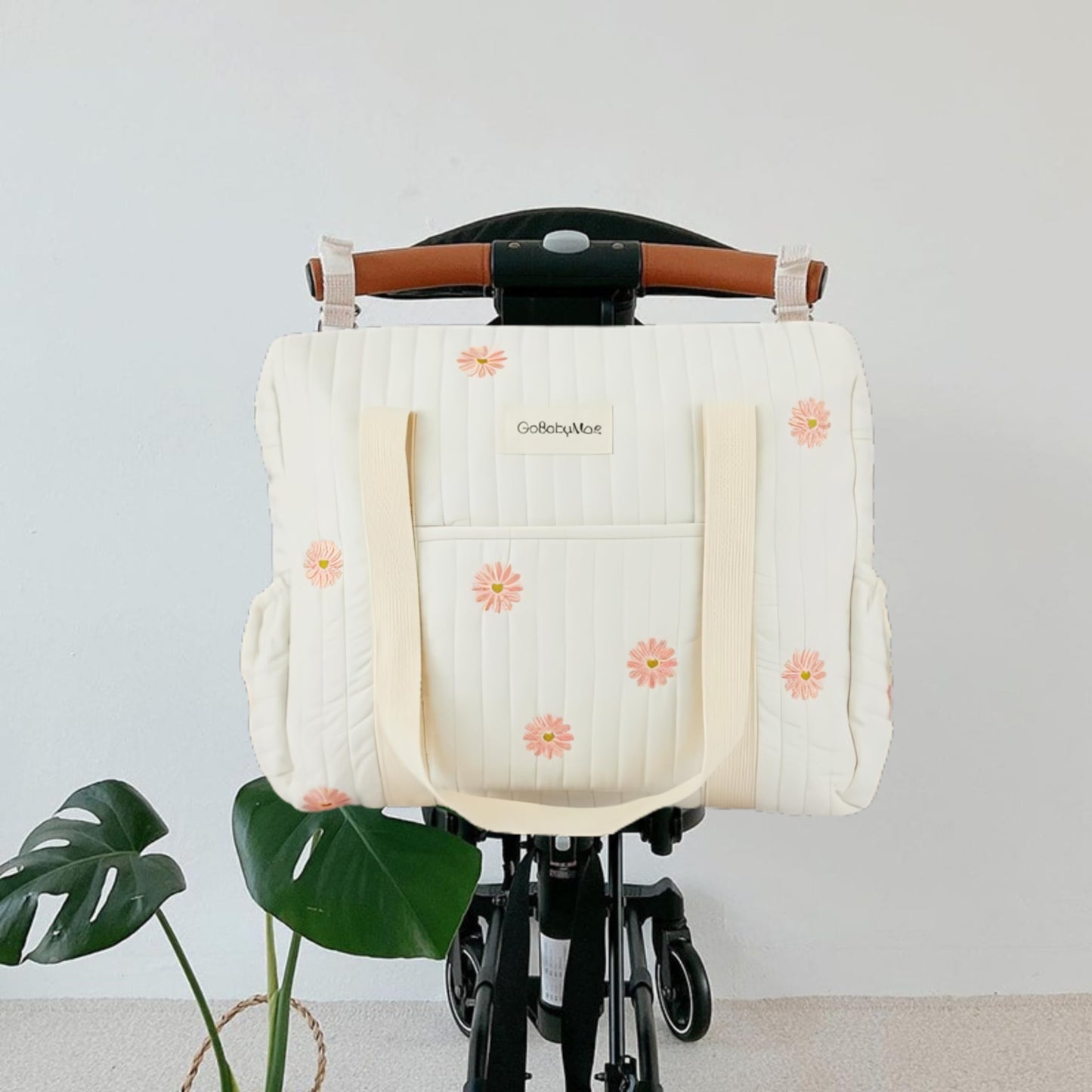 GOBABYMART - Juego de 3 bolsas de pañales, bolsa de hospital para trabajo y parto, bolsa de viaje de maternidad con cambiador y estuche para chupete