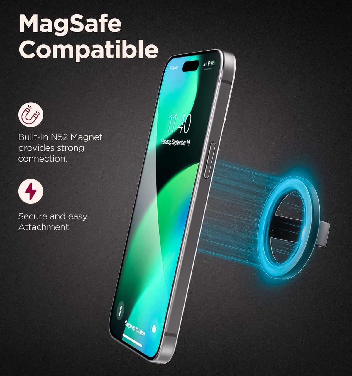 Anillo Magnético de Silicona Encased Azul Rey para iPhone MagSafe