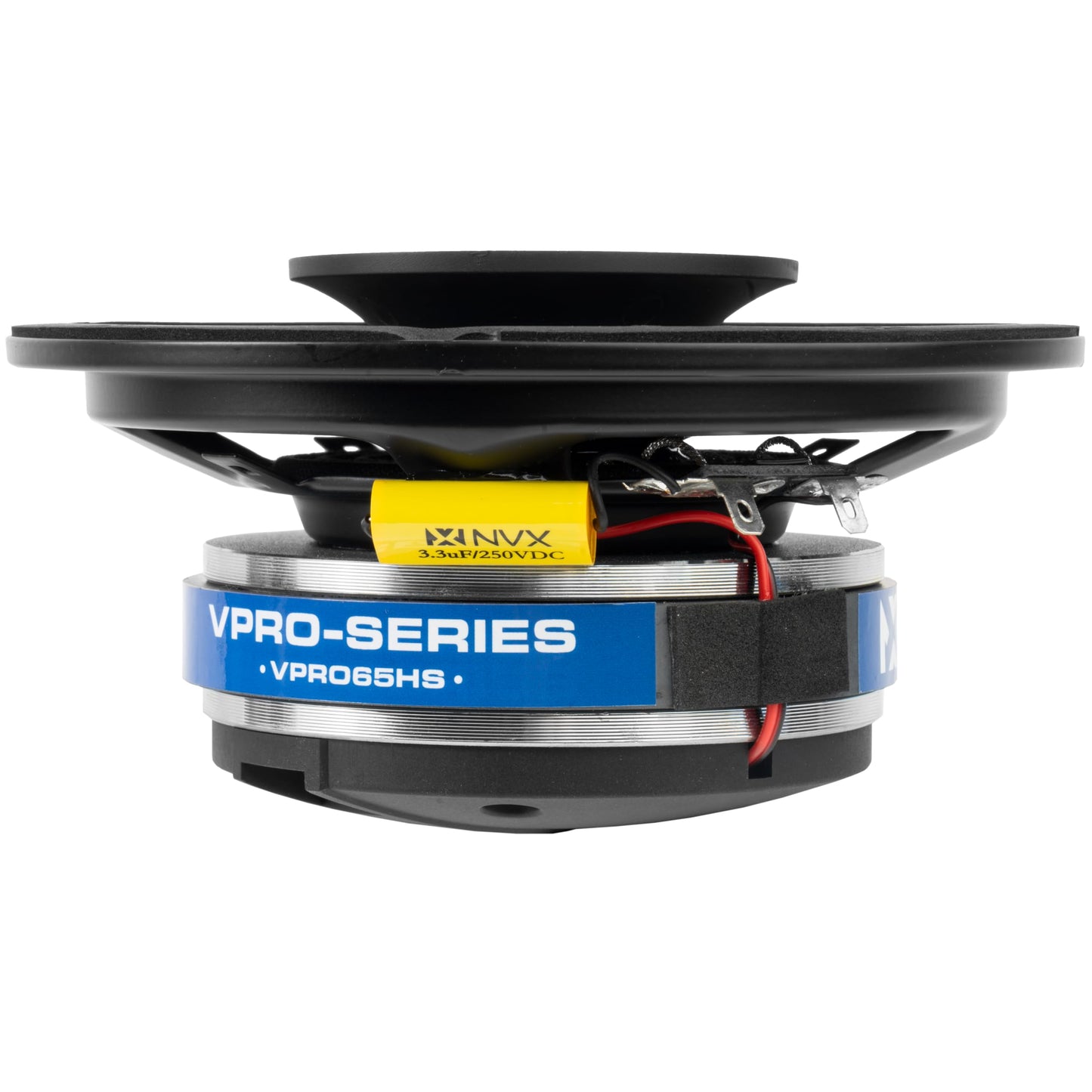 NVX® VPRO65HS - Altavoz de alta calidad de 6.5 pulgadas, 350 W máximo, 175 W RMS, 4 ohmios, bobina de voz de 1.5 pulgadas, audio profesional coaxial poco profundo con altavoz de agudos de bocina,