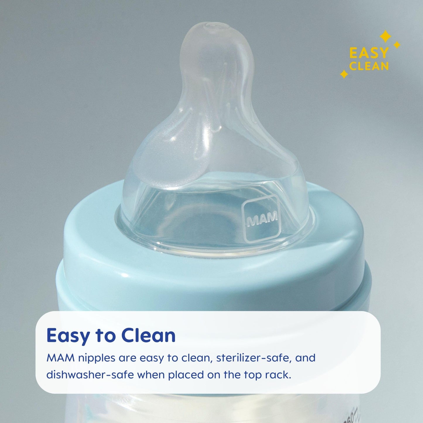 MAM Bottle Nipples, Level 1 Slow Flow Nipple, 0+ Months, 2-Count