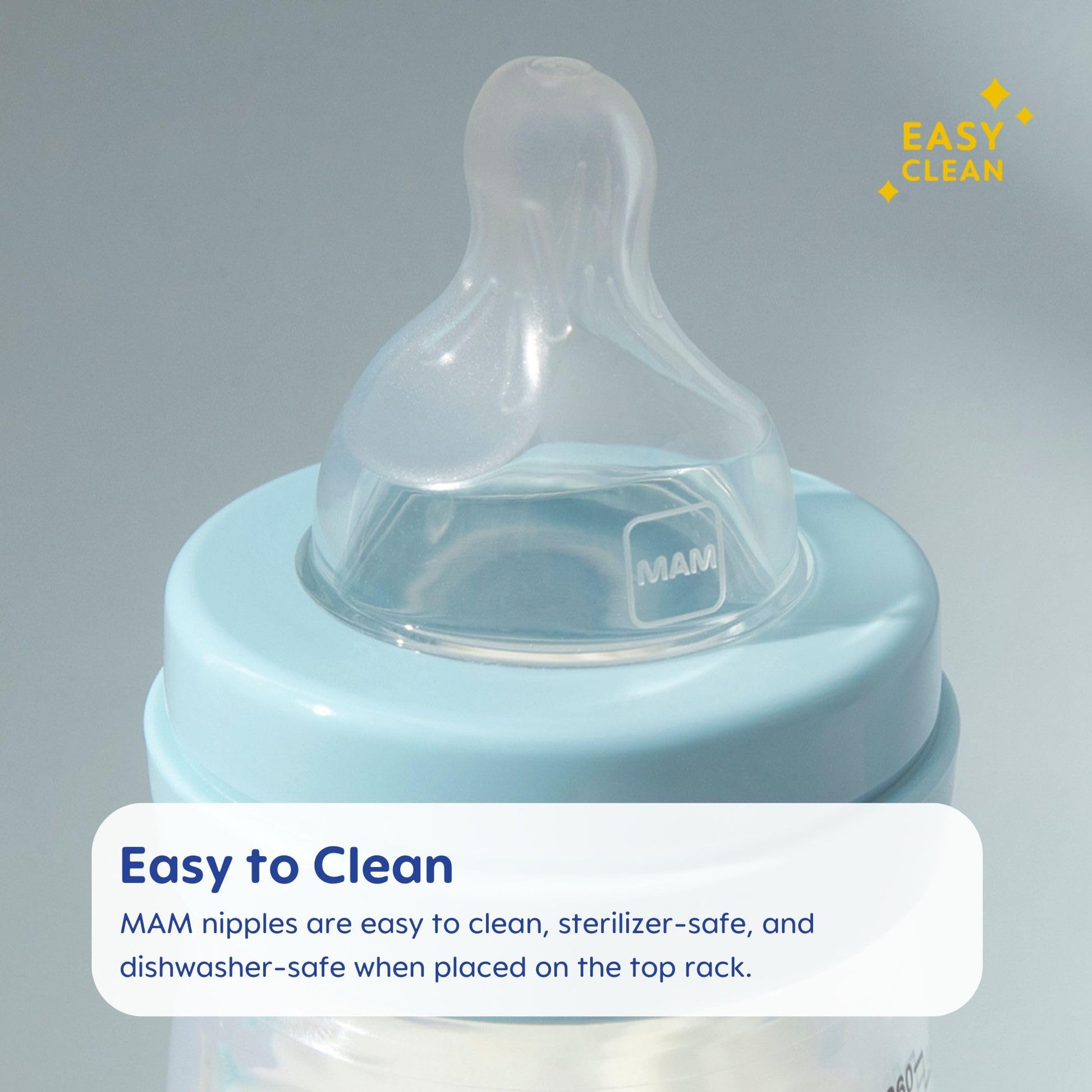 MAM Bottle Nipples, Level 1 Slow Flow Nipple, 0+ Months, 2-Count