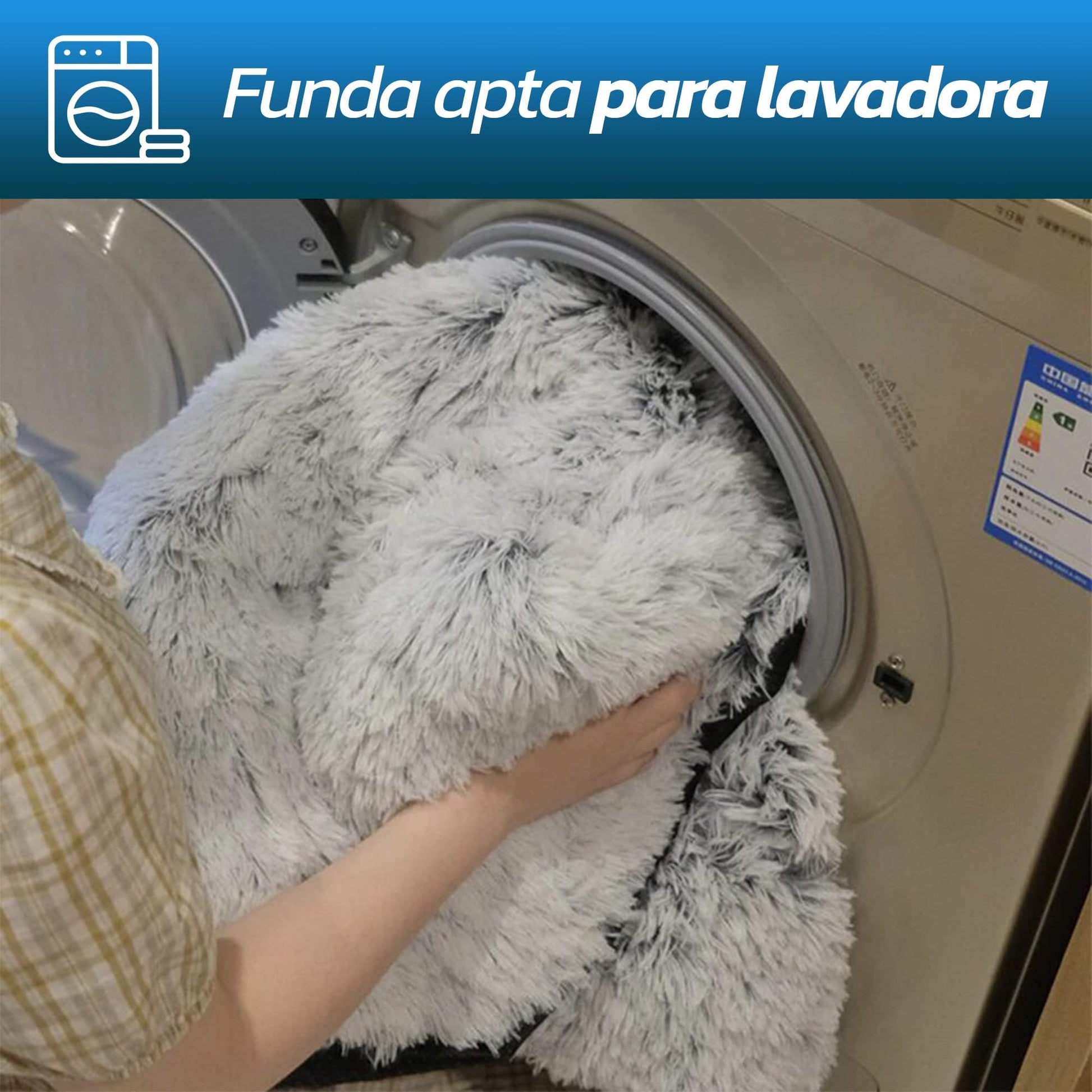 Bluelander Cama para Perro, Todo Tipo de Razas, Cama para Perros Suavecita, Fabricado con Algodón y Felpa de Calidad, Cama para Gato, Tapete para Sofa, Apto para Lavadora (Gris, Mediano)