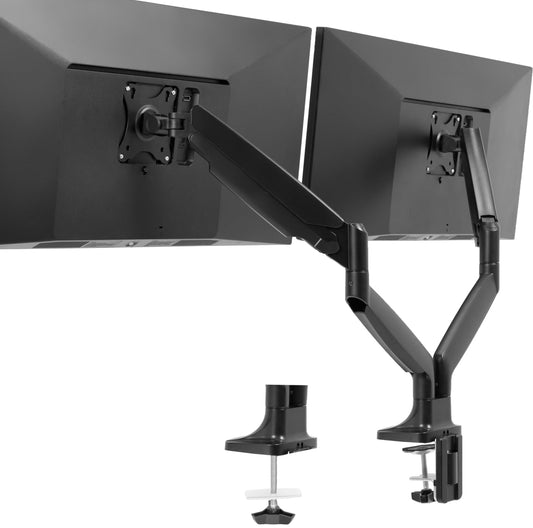 Brazo de Aluminio VIVO Negro para Monitores Ultra Anchos de hasta 35 Pulgadas con Altura Neumática y Montaje VESA 100 x 100