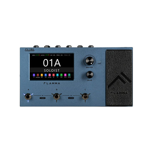 Pedal de Guitarra Eléctrica FLAMMA FX150 multiefectos con Pantalla Táctil y Amplificador de Modelado