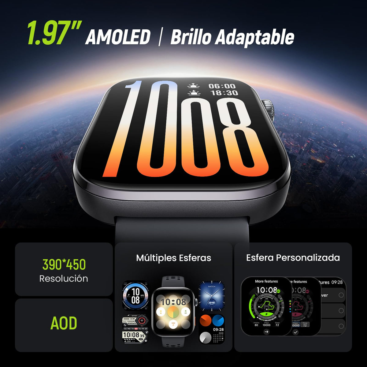 Smartwatch HAYLOU Hyper GPS Mapas sin Conexión para Hombre y Mujer