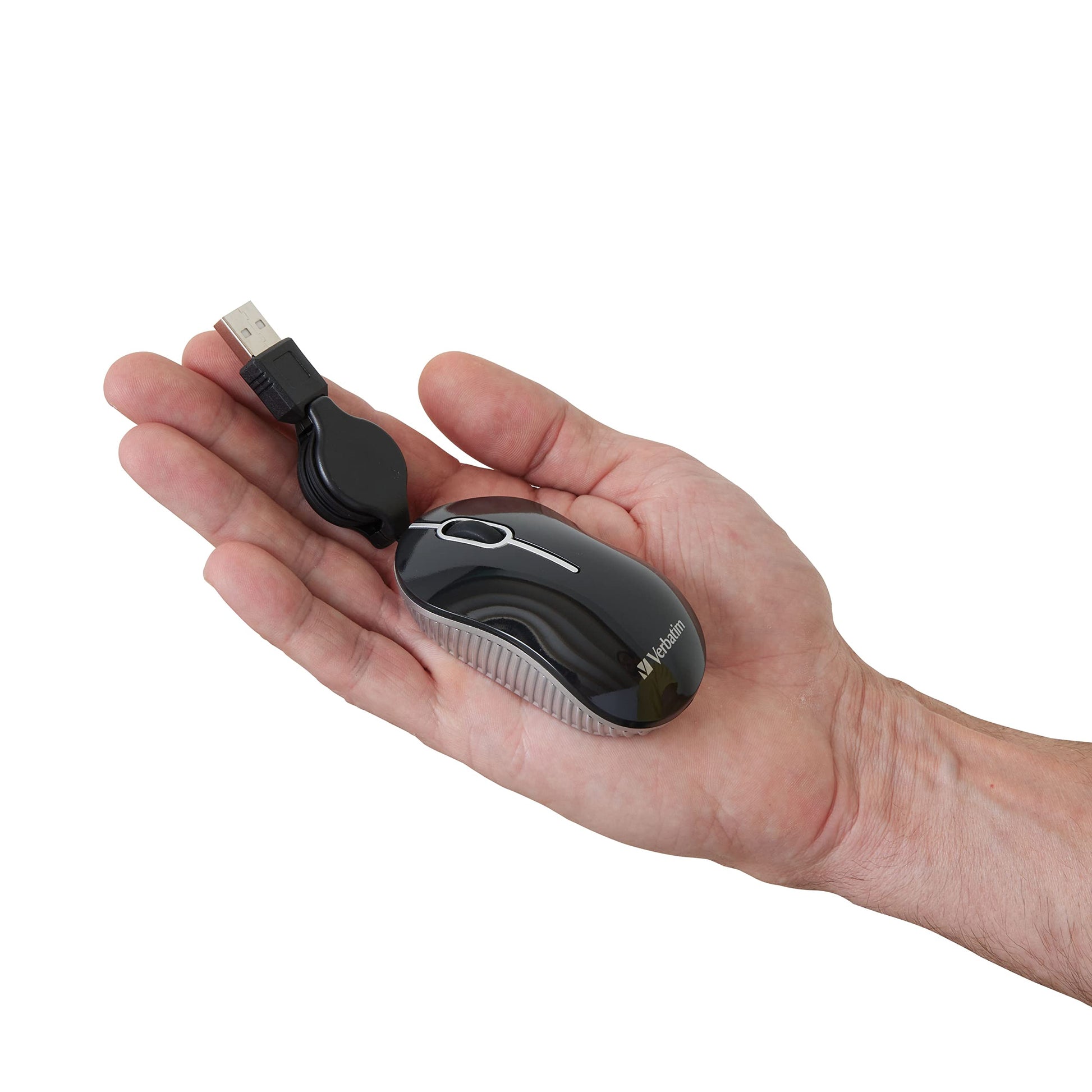 Mouse óptico Verbatim Mini USB-A Plug & Play Negro para computadora