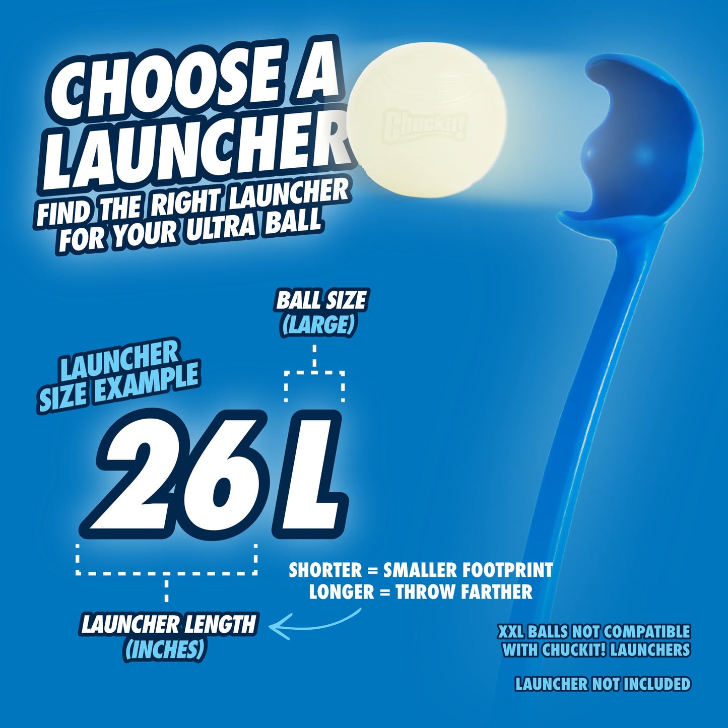 CHUCKIT 32314 Max Glow Ball Rev Package, Large