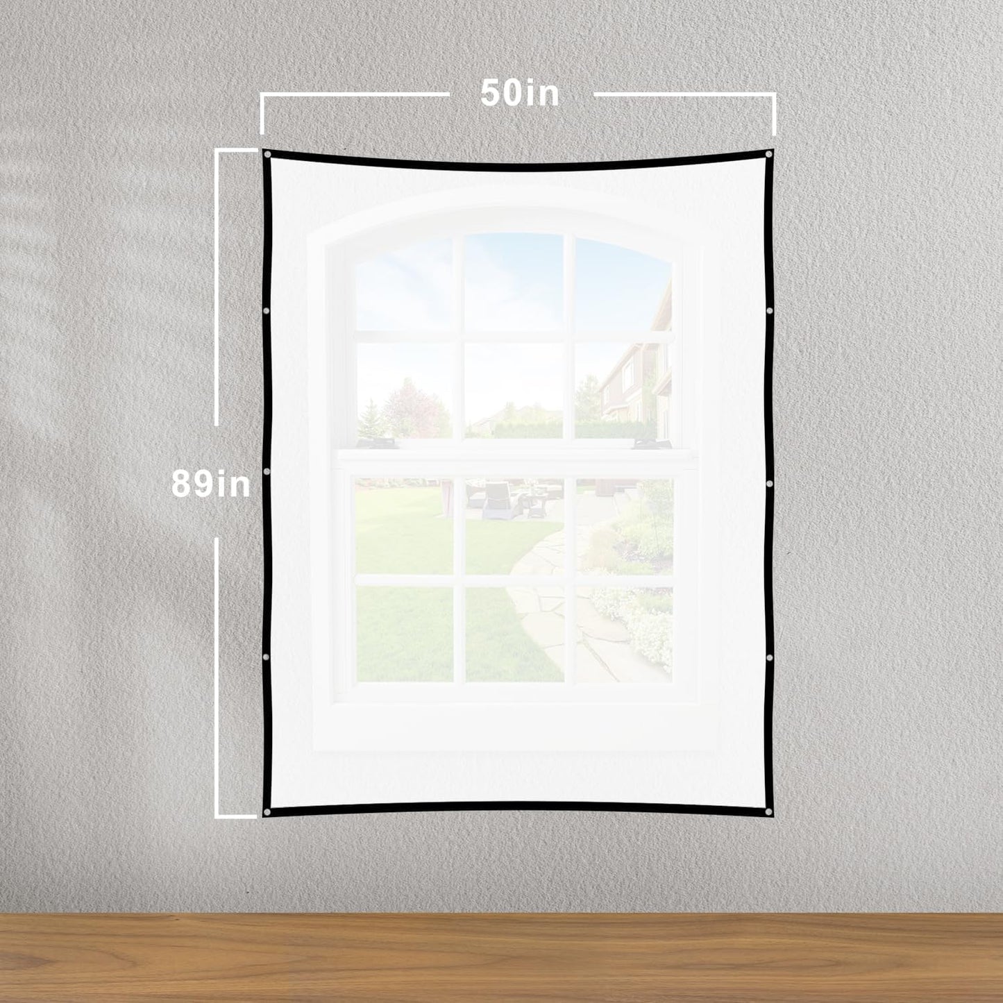 visualización de proyección trasera holográfica para exteriores de 100 pulgadas: 4K para interiores y exteriores 16:9 plegable en el aula 16:9, se utiliza para proyectar películas de Navidad, videos
