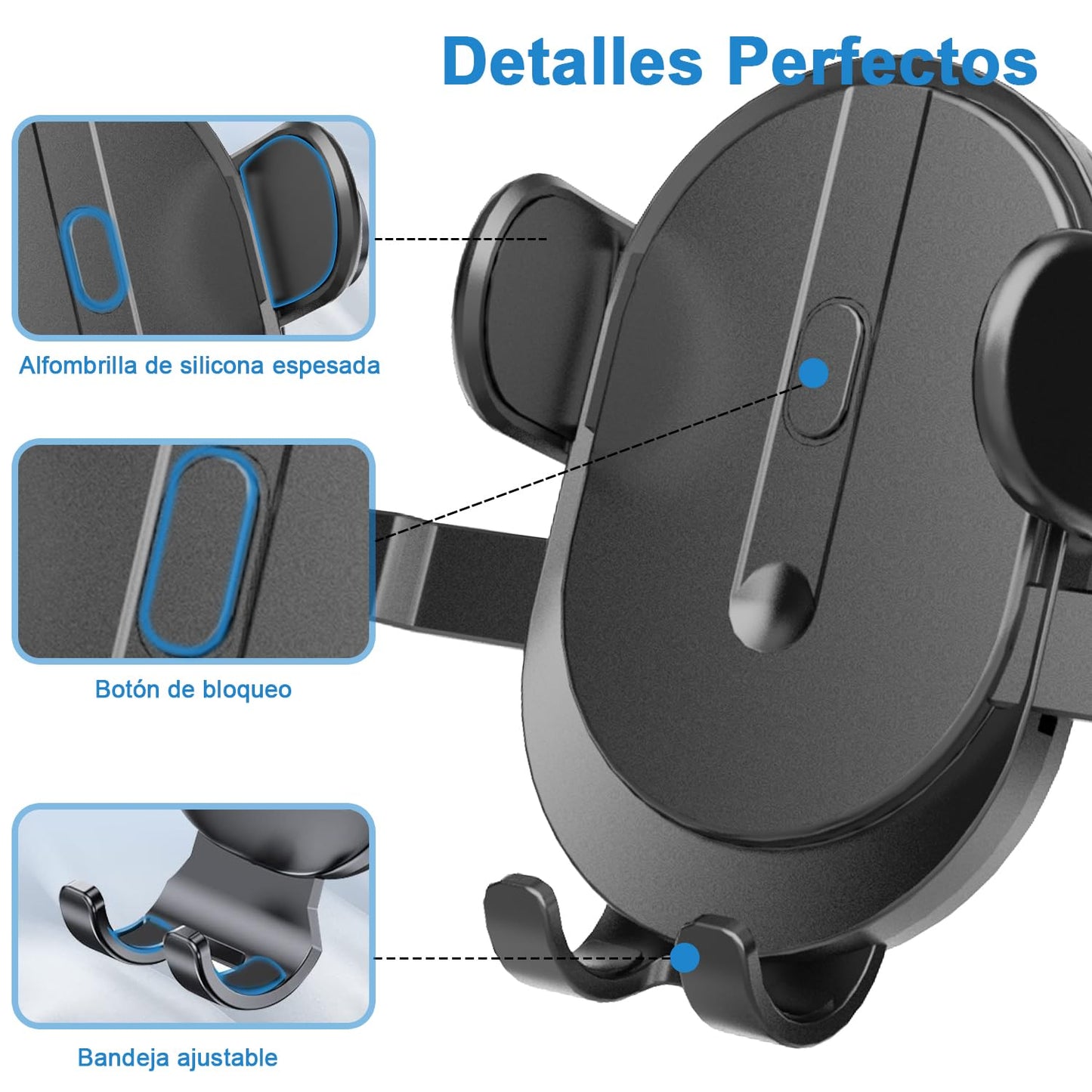 KAMYSEN Soporte Celular Automóvil,MultipropóSito Soport Celular Auto，360°,Teléfono Magnético, para Ventilación del Parabrisas del Salpicadero,Adecuado para iPone16 15 14 13 Pro MAX,Teléfono Xiaomi