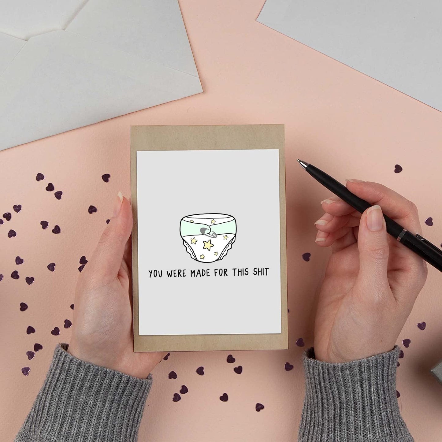 Rockdoodles - Tarjeta divertida de baby shower para niño o niña, tarjeta de papá para ser y tarjeta de padre para ser, regalos de baby shower, tarjeta de día del padre y tarjeta de día del padre (hecha para esto)