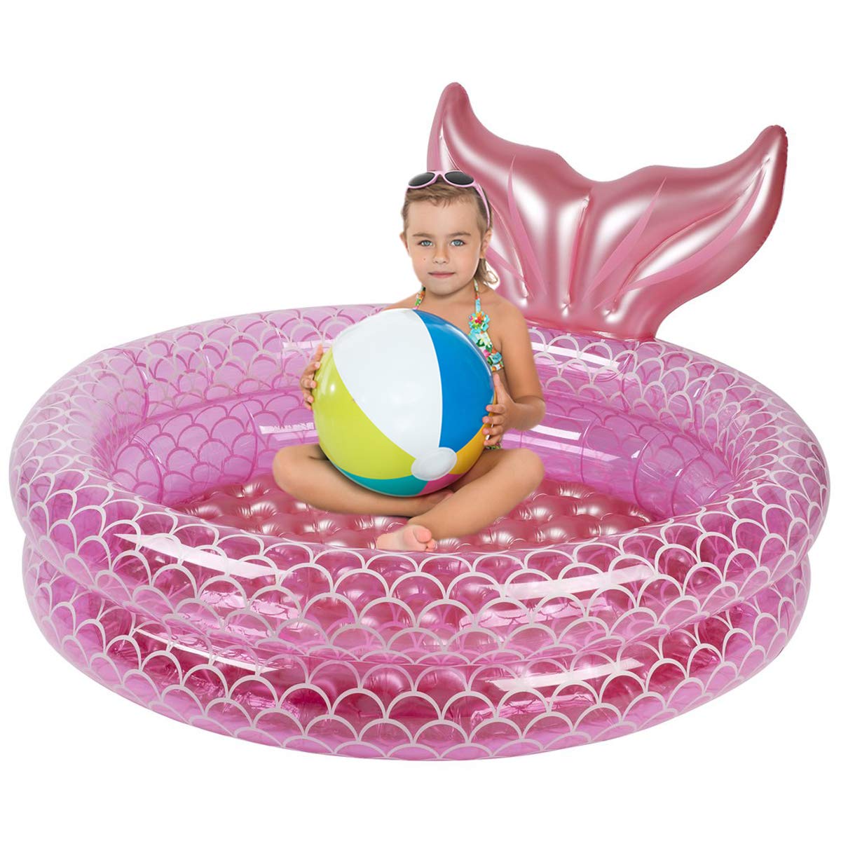Benelet - Piscina inflable para niños, piscina de sirena, para interiores y exteriores, para niños (47 pulgadas)