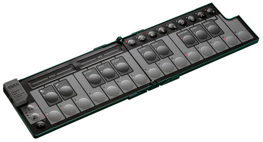 Korg NanoKEY Fold - Controlador plegable de teclado MIDI de 25 teclas con USB-C y TRS-MIDI, verde alpino