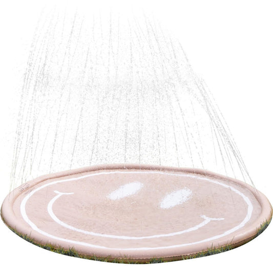 Bouncee Splash Pad Rociador para niños – Mini piscina exterior de 68 pulgadas para bebés y niños pequeños – Almohadilla para salpicaduras para niños de 4 a 8 años – Juguetes inflables al aire última