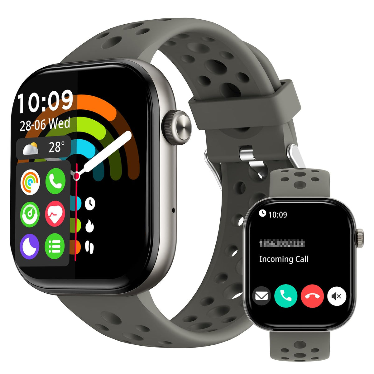 Smartwatch Infinix Xwatch H4 Gris con Llamadas Bluetooth 5.3 Pantalla LCD 2.04"