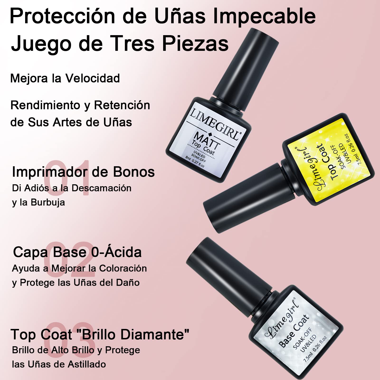 Kit de Uñas en Gel OranSee de 24 Piezas con Lámpara UV/LED de 54W