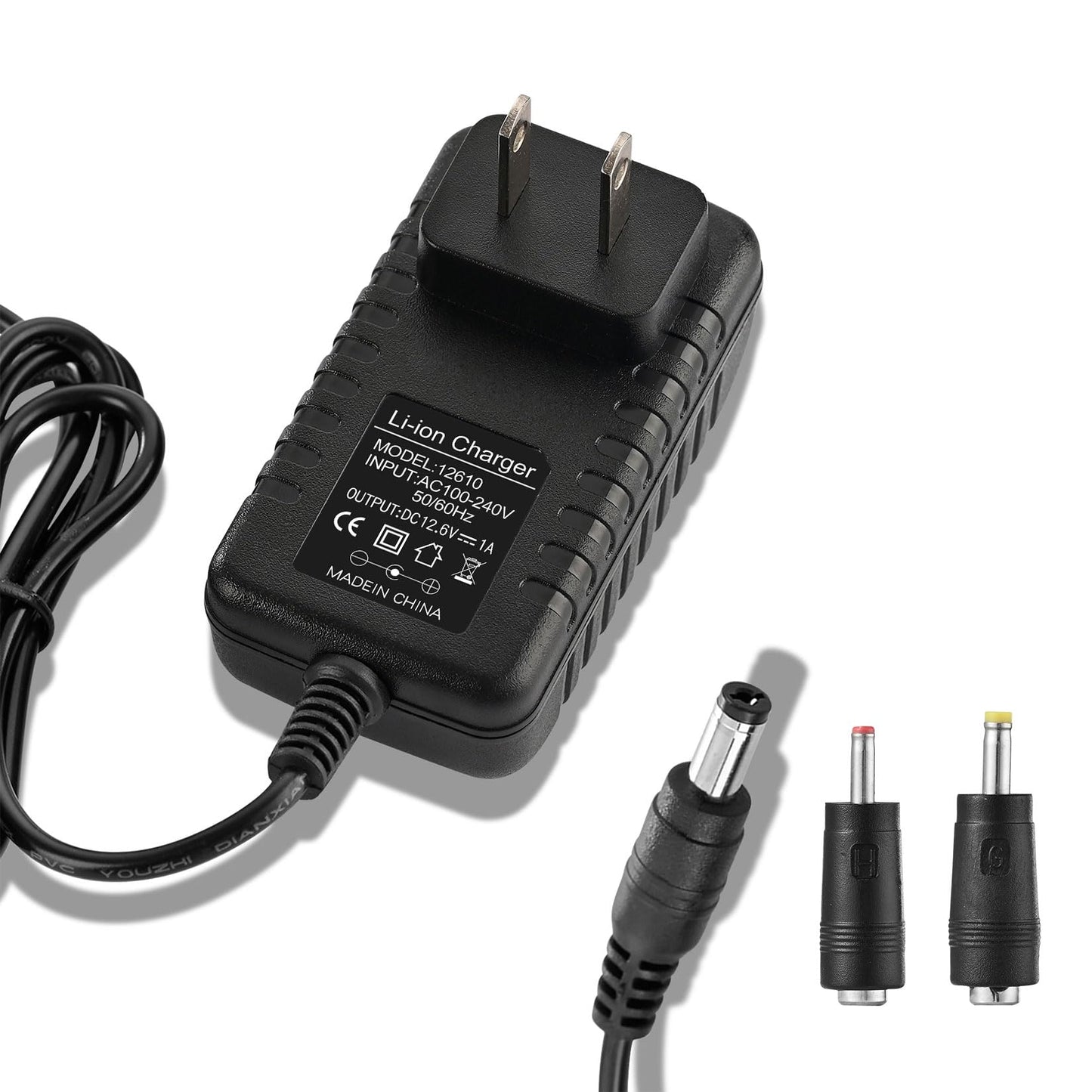 Cargador de pistola de masaje de 12 V ~ 12.6 V 1.0 A cargador para pistola de masaje de 12.6 V, fuente de alimentación