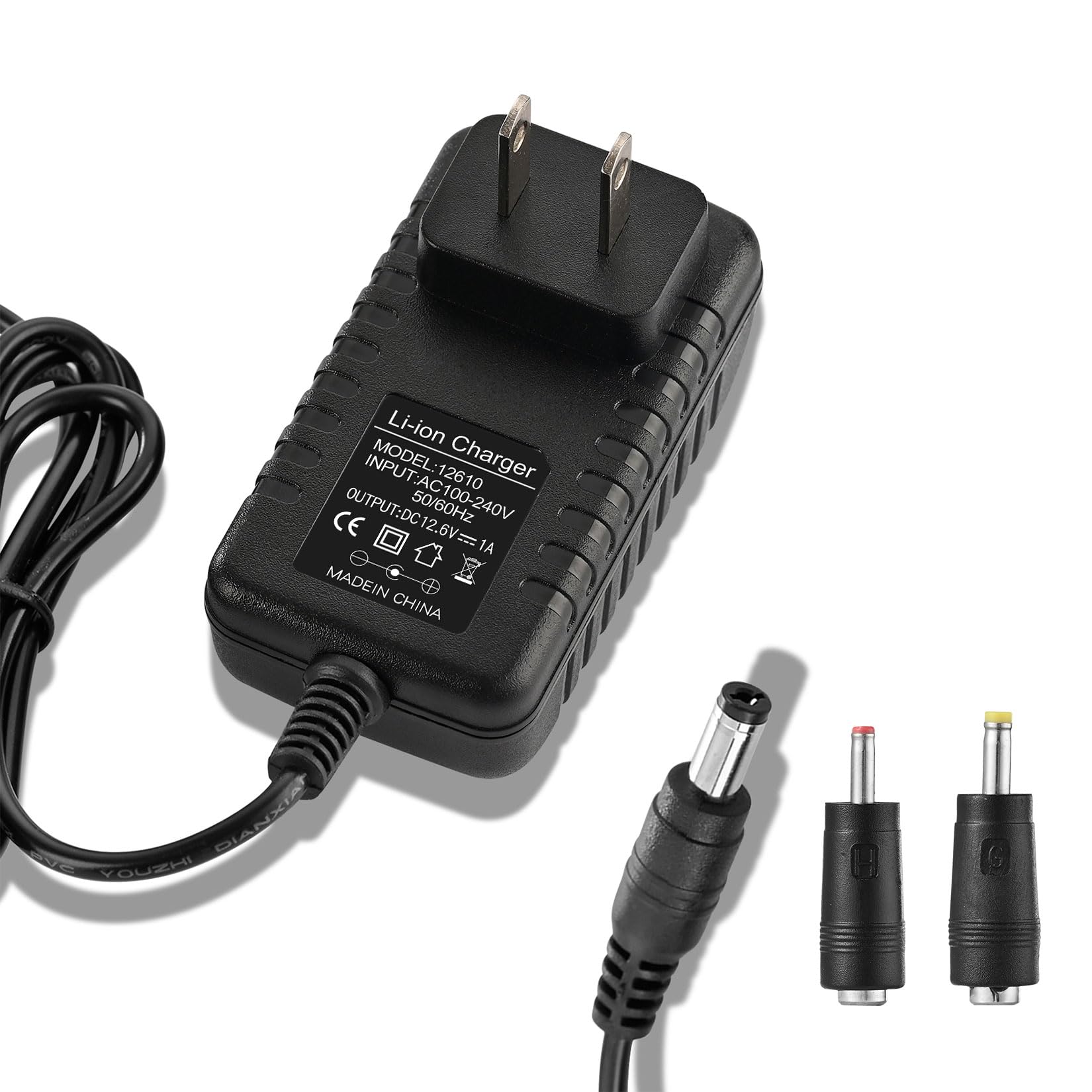 Cargador de pistola de masaje de 12 V ~ 12.6 V 1.0 A cargador para pistola de masaje de 12.6 V, fuente de alimentación