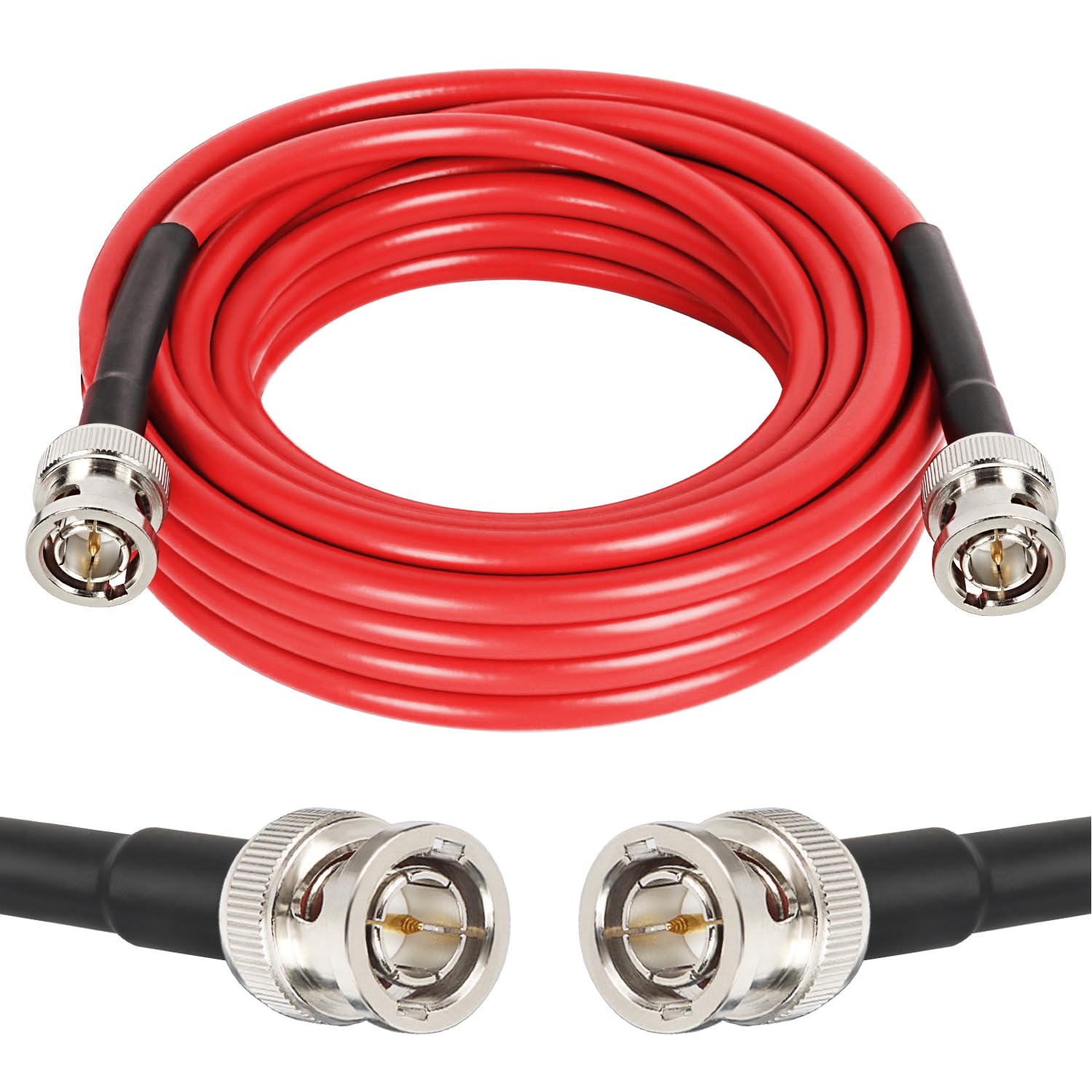 XRDS - Cable SDI RF de 20 pies - Cable macho RG59 BNC de 75 ohmios para cámara 4K 1080P 3G/6G HD SDI Monitor, grabadora de video SDI a HDMI Converter Splitter Cámara de seguridad