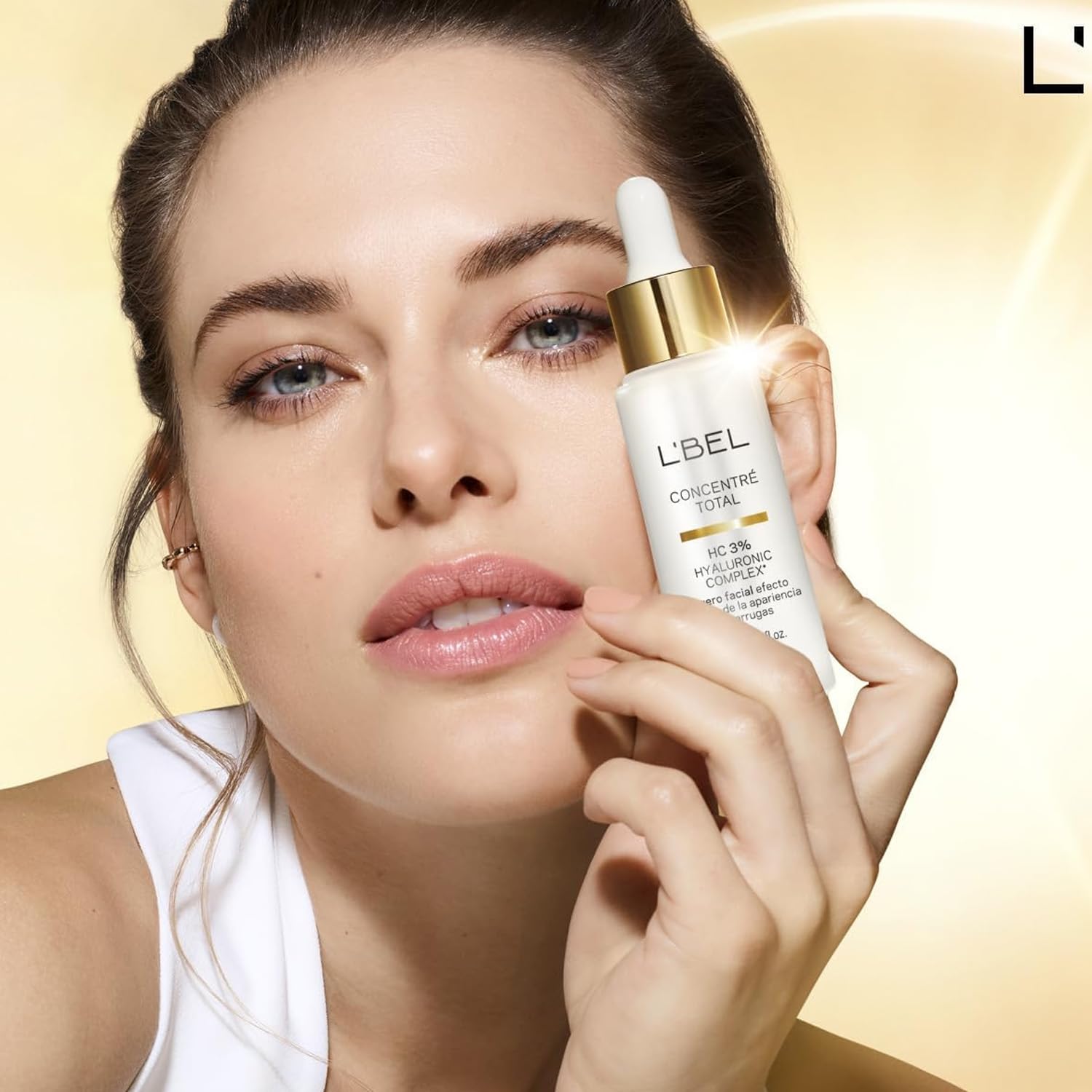 L'BEL - Concentré Sérum Facial 3% Complejo Ácido Hialurónico 30 ml, Efecto Relleno de Arrugas, Suero Facial Hidratante Intensivo, Piel Rejuvenecida y Más Lisa, para Mujeres desde 30 Años